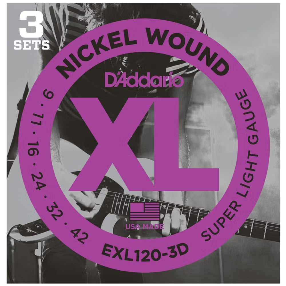 D'Addario EXL120-3D 3-Pack Super Light Electric Guitar (9/42)
