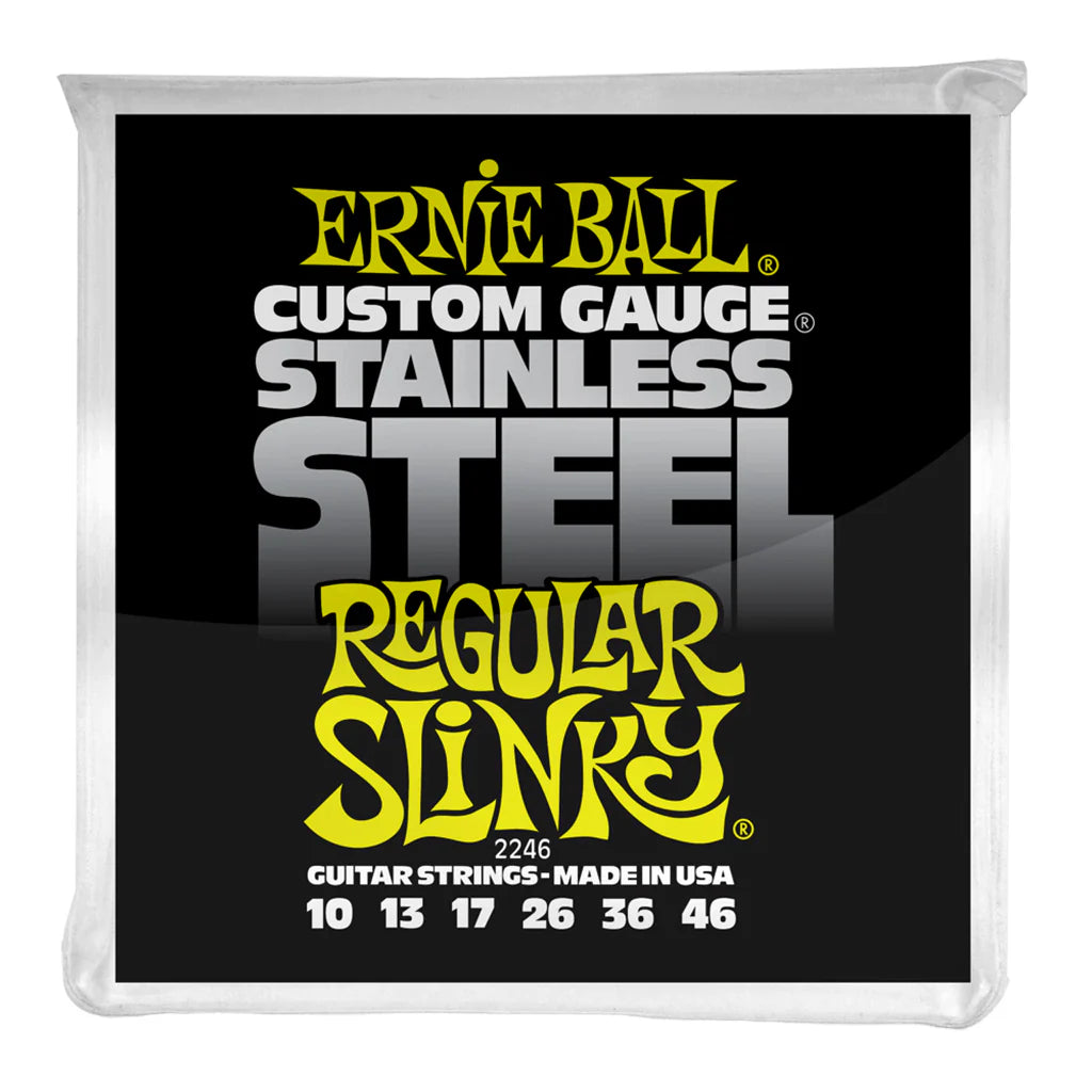 Ernie Ball Stainless Steel Regular Slinky Electric Guitar Strings (10/46)