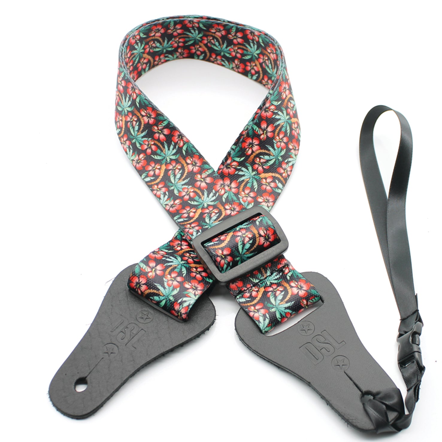 DSL 38mm Ukulele Strap (Hibiscus Red)
