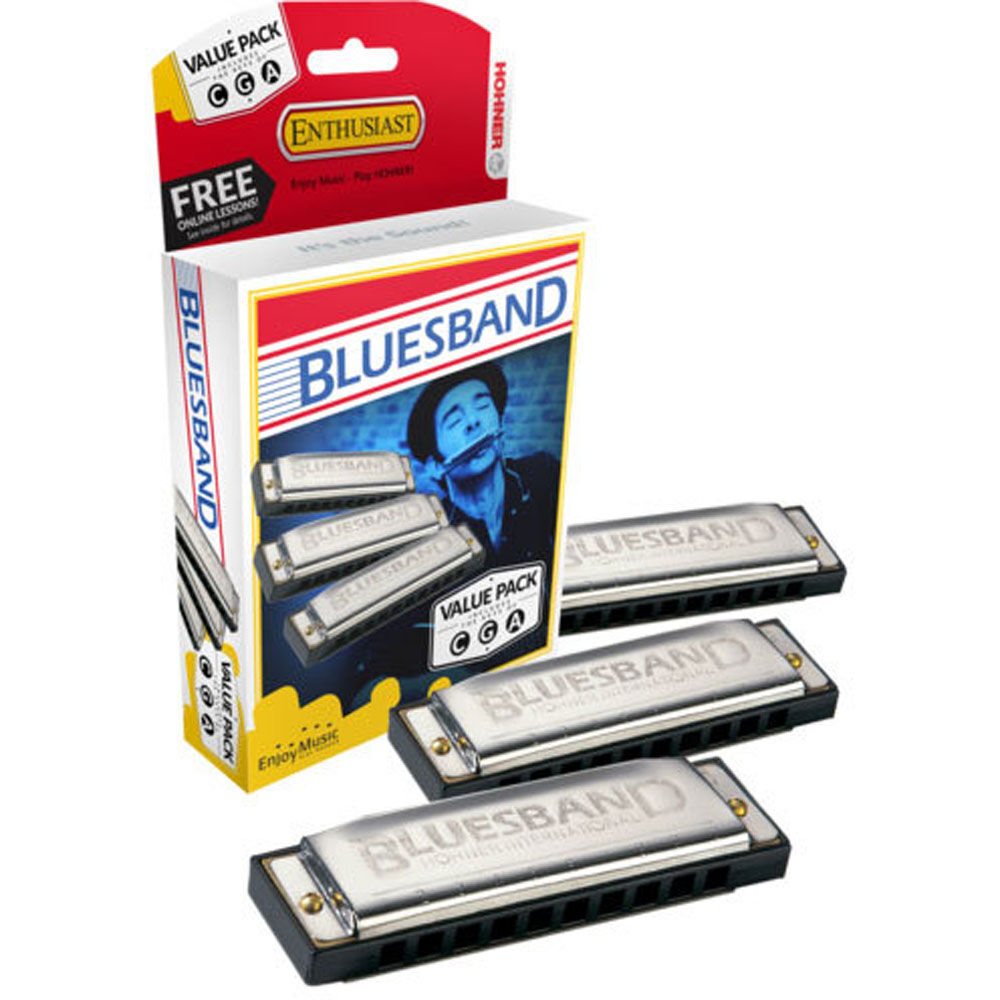 Hohner Blues Band Series Value Pack Harmonica (Keys C, G, A)