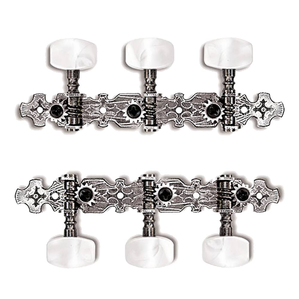 Valencia 3-a-side Classical Guitar Machine Heads (Nickel)