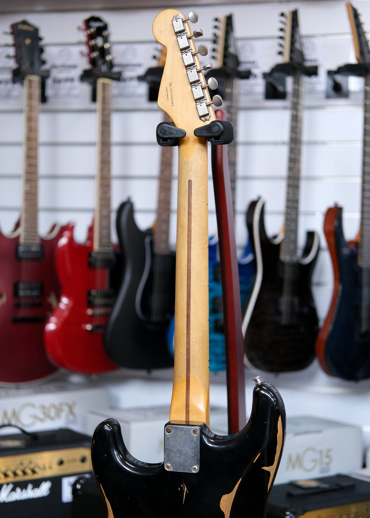 Fender Road Worn 50’s Stratocaster Electric Guitar (Black) (Pre-Owned, 2010 MIM)