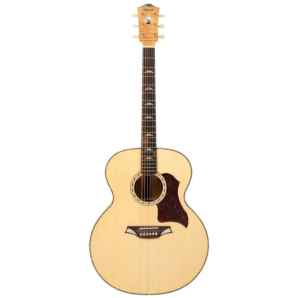 Bromo Denali Jumbo Acoustic Electric Guitar with Bag (Solid Spruce/Flame Maple)