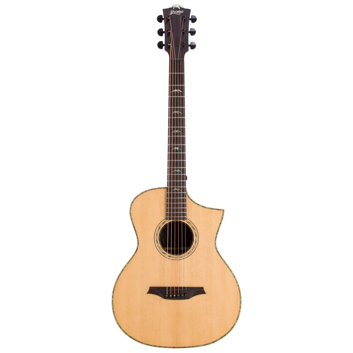 Bromo Rocky Series All Solid Acoustic Electric Guitar with Bag (Spruce/ Amara Ebony)