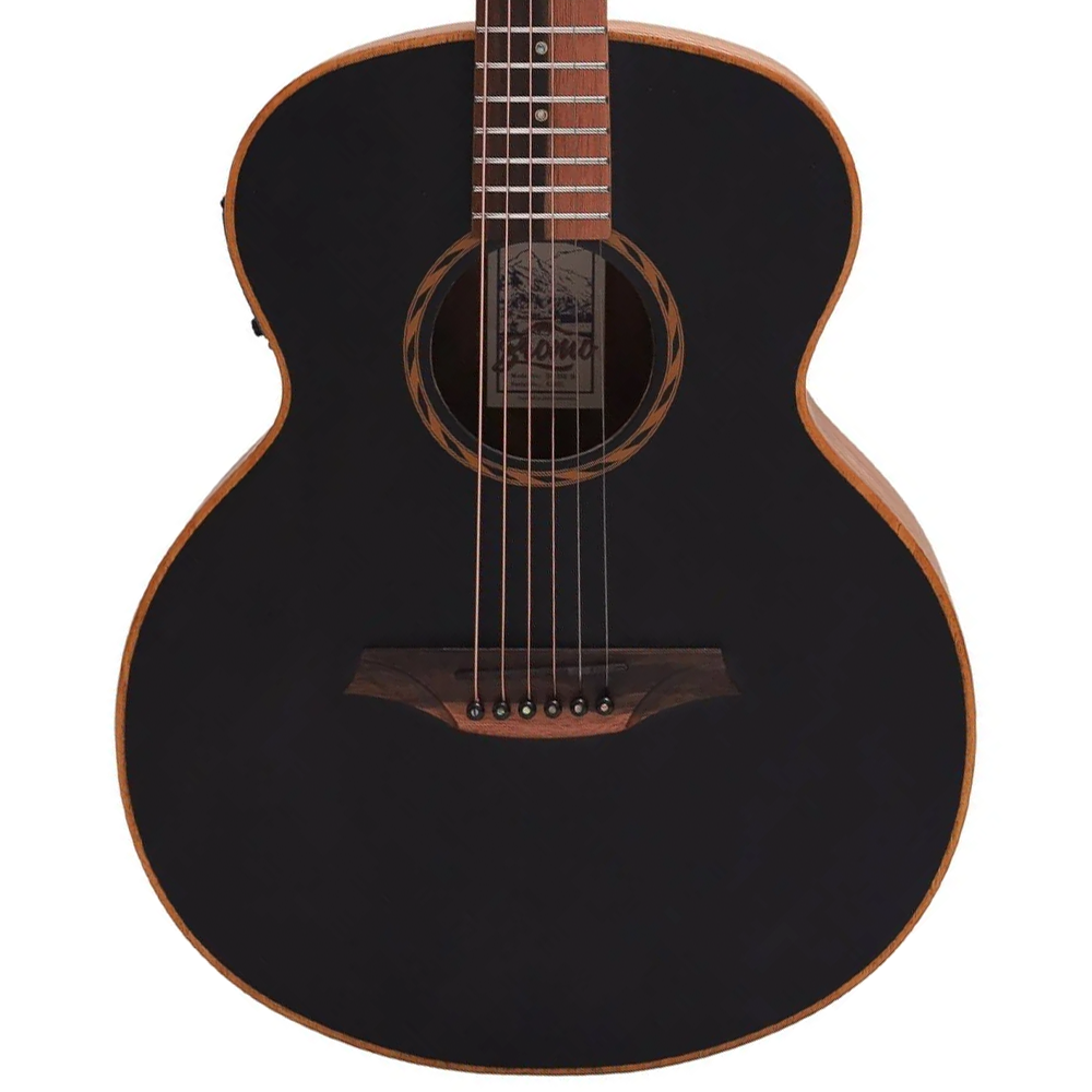 Bromo Tahoma Mini Jumbo Acoustic Electric Guitar (Solid Mahogany Top)