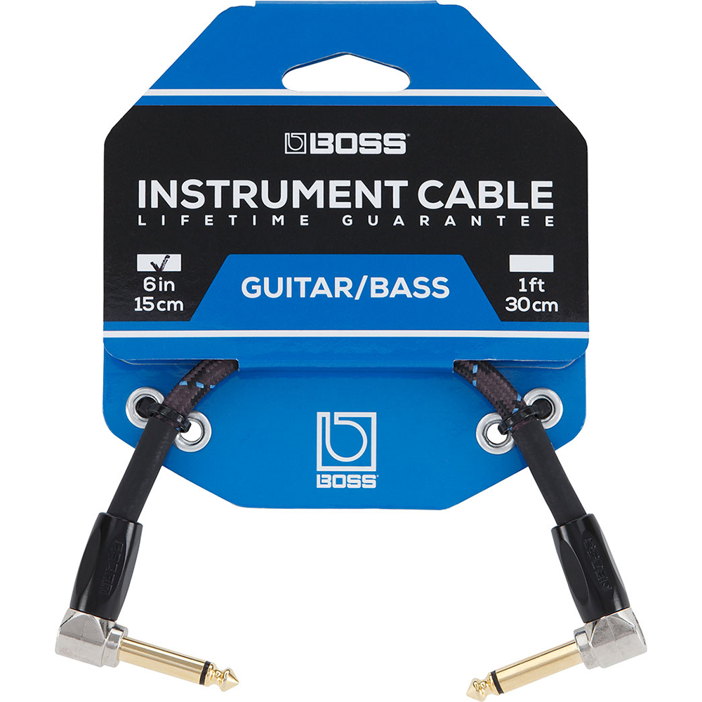 Boss 6 inch Patch Cable (Right Angle to Right Angle)