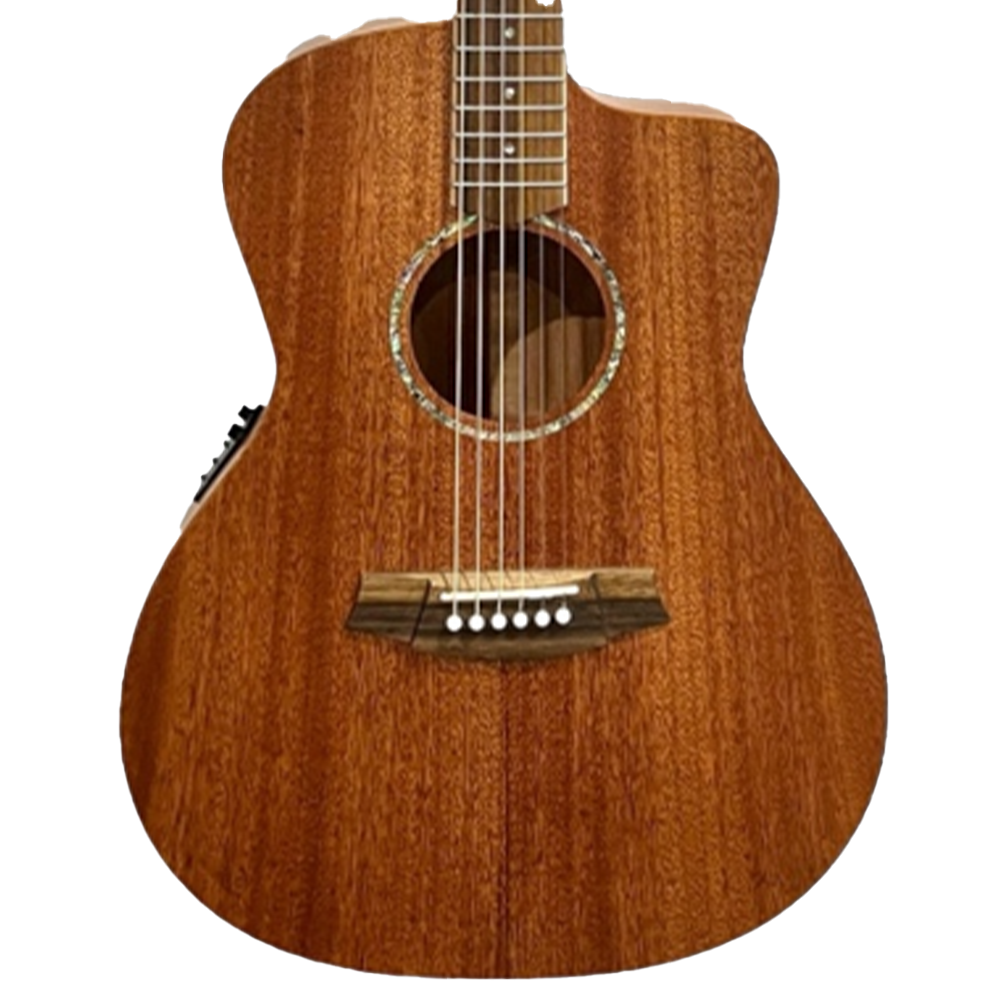 Cole Clark Studio Grand Auditorium Acoustic Electric Guitar with Deluxe Gig Bag (All Solid Mahogany)