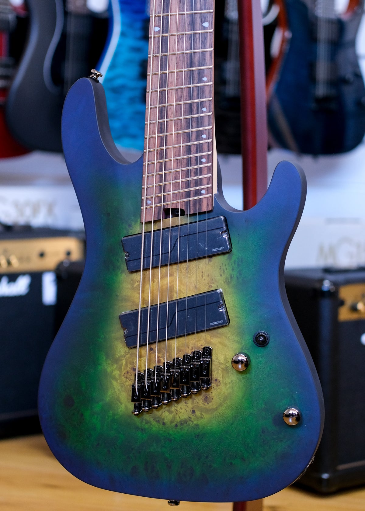 Cort KX508 Multi Scale II 8-String Electric Guitar (Mariana Blue Burst)