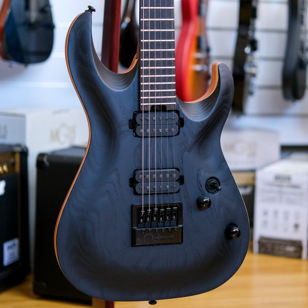 Cort KX700 EverTune Electric Guitar (Open Pore Black)