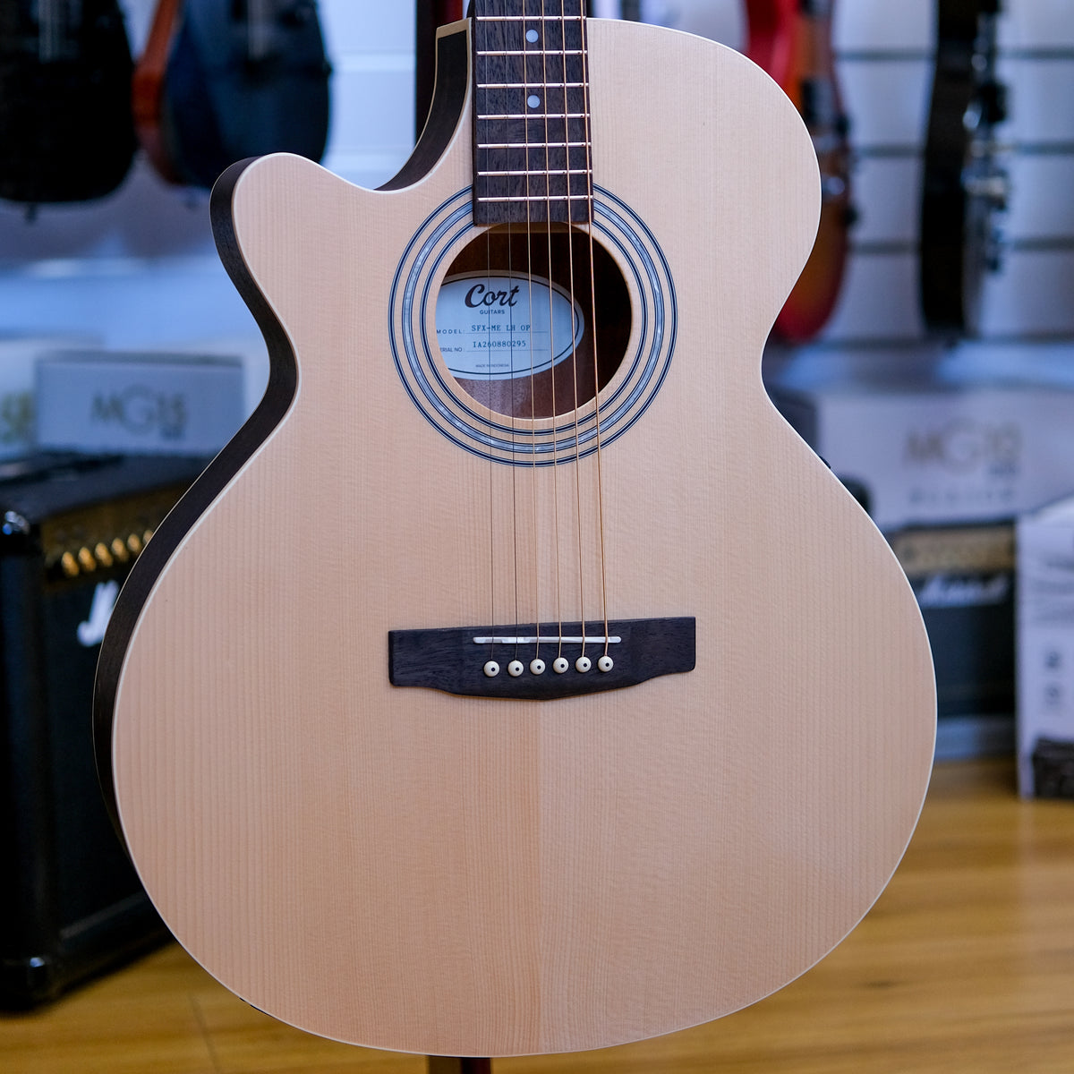 Cort SFX-ME Left Handed Acoustic Electric Guitar (Spruce/Mahogany)