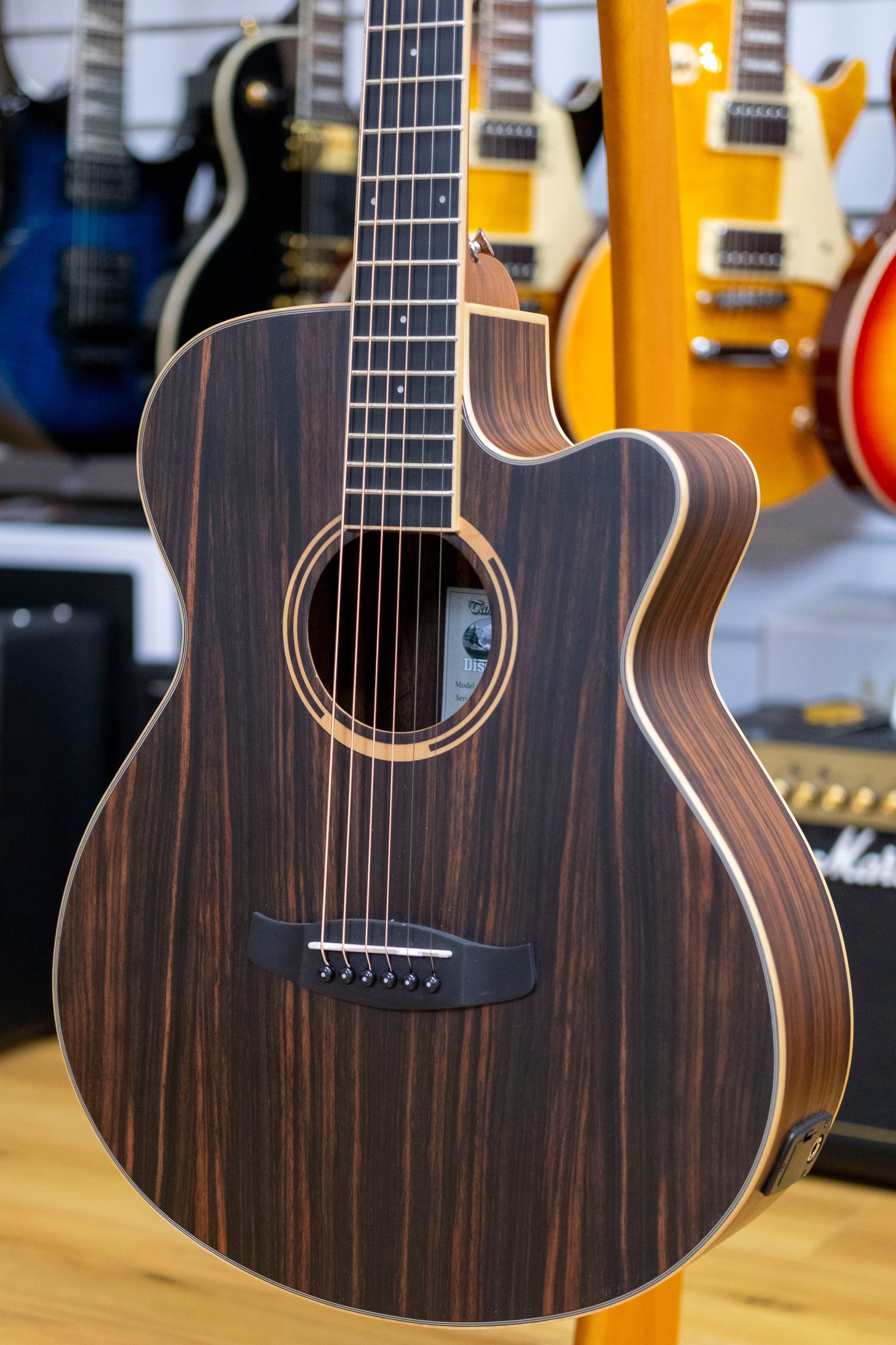 Tanglewood Discovery Exotic Superfolk Acoustic Electric Guitar (All Ebony)