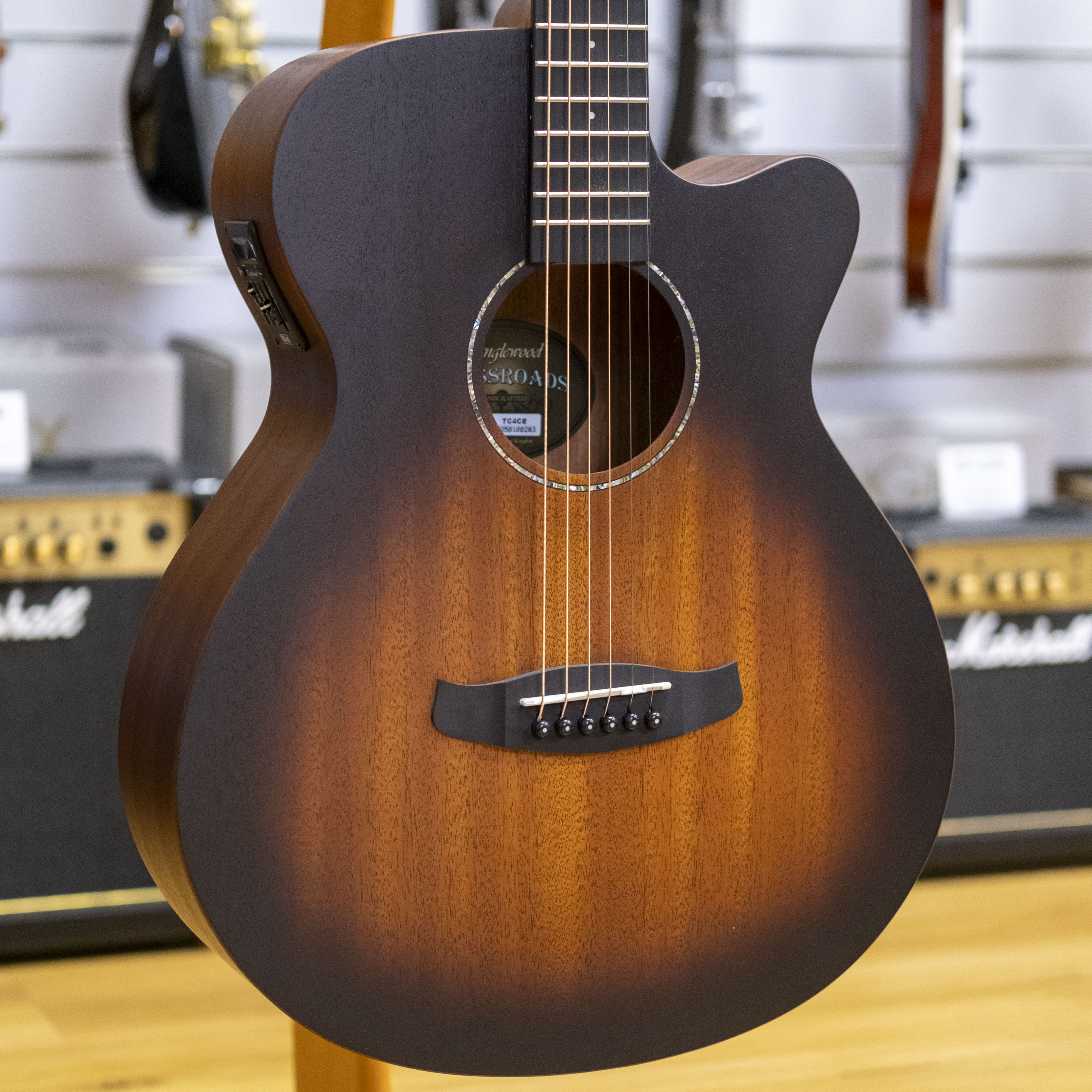 Tanglewood Crossroads Superfolk Acoustic Electric Guitar (Vintage Satin)