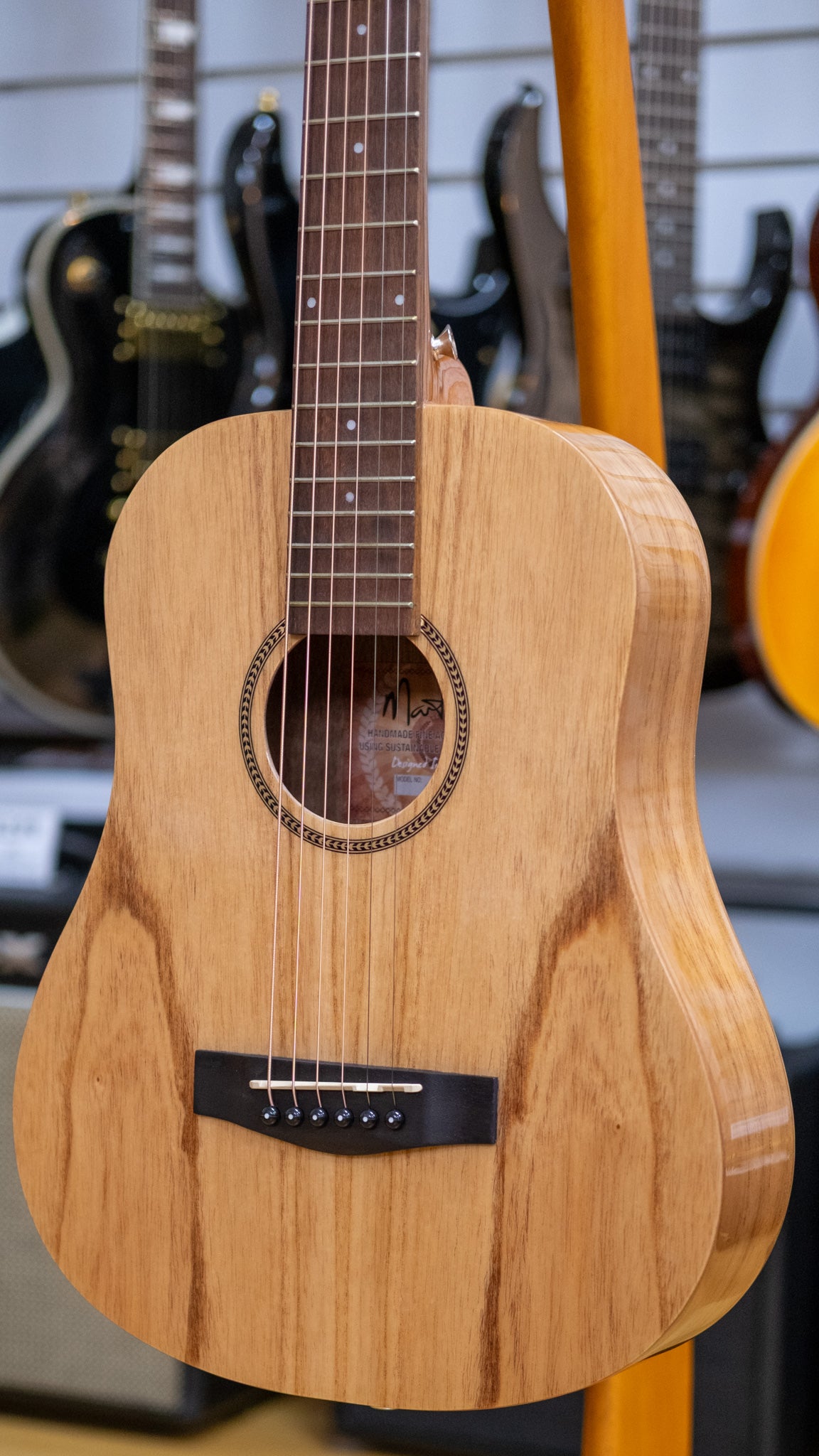 Martinez Mini Babe Traveller Acoustic Electric Guitar (Mindi-Wood)