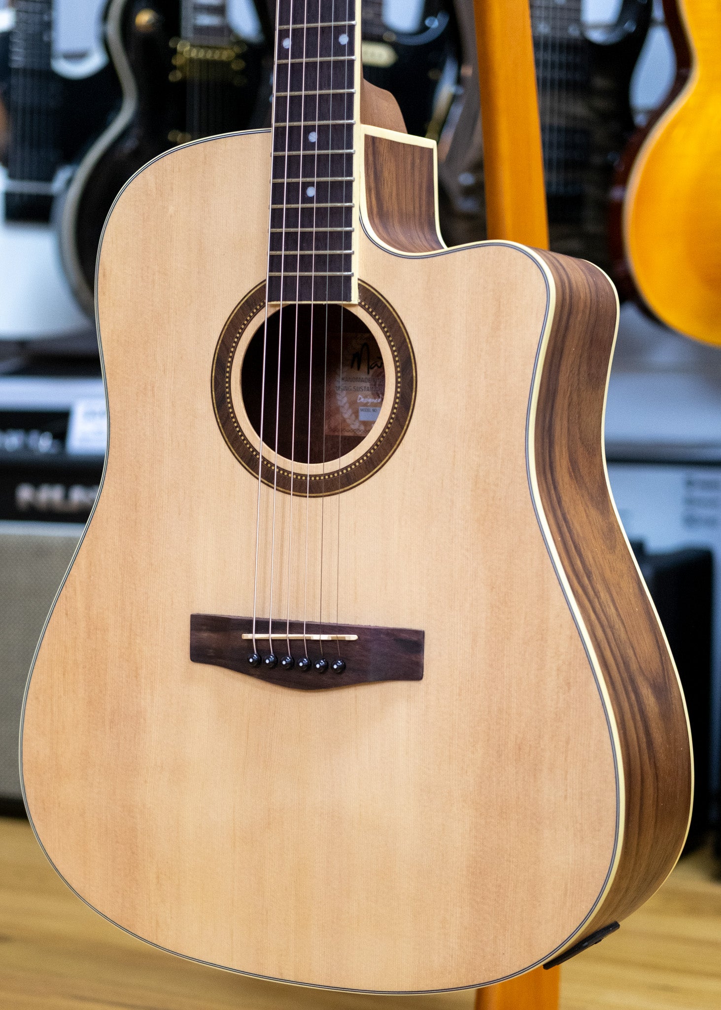 Martinez 41 Series Dreadnought Acoustic Electric Guitar (Spruce/Rosewood)