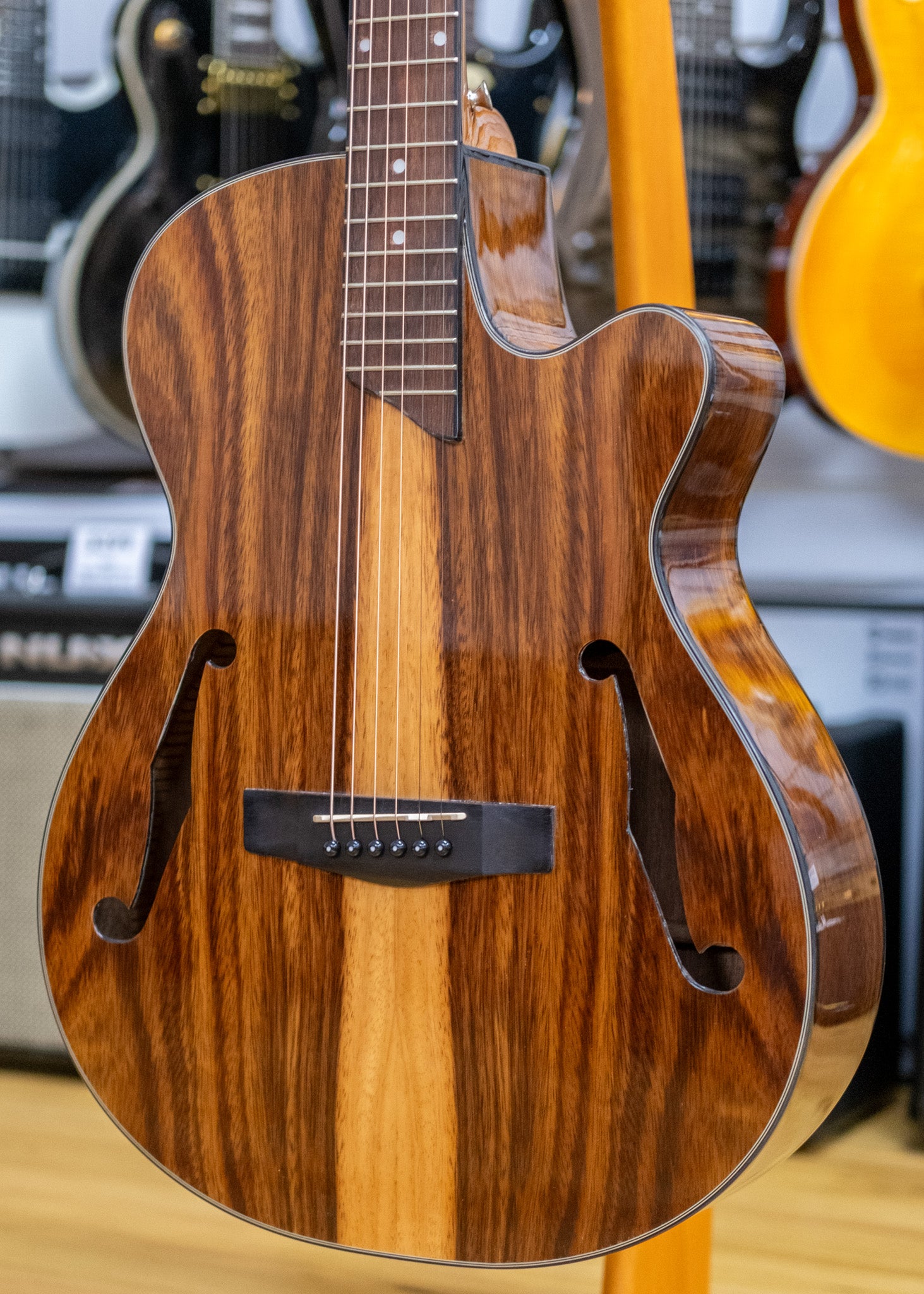 Martinez Jazz Hybrid Acoustic Electric Guitar (Rosewood)