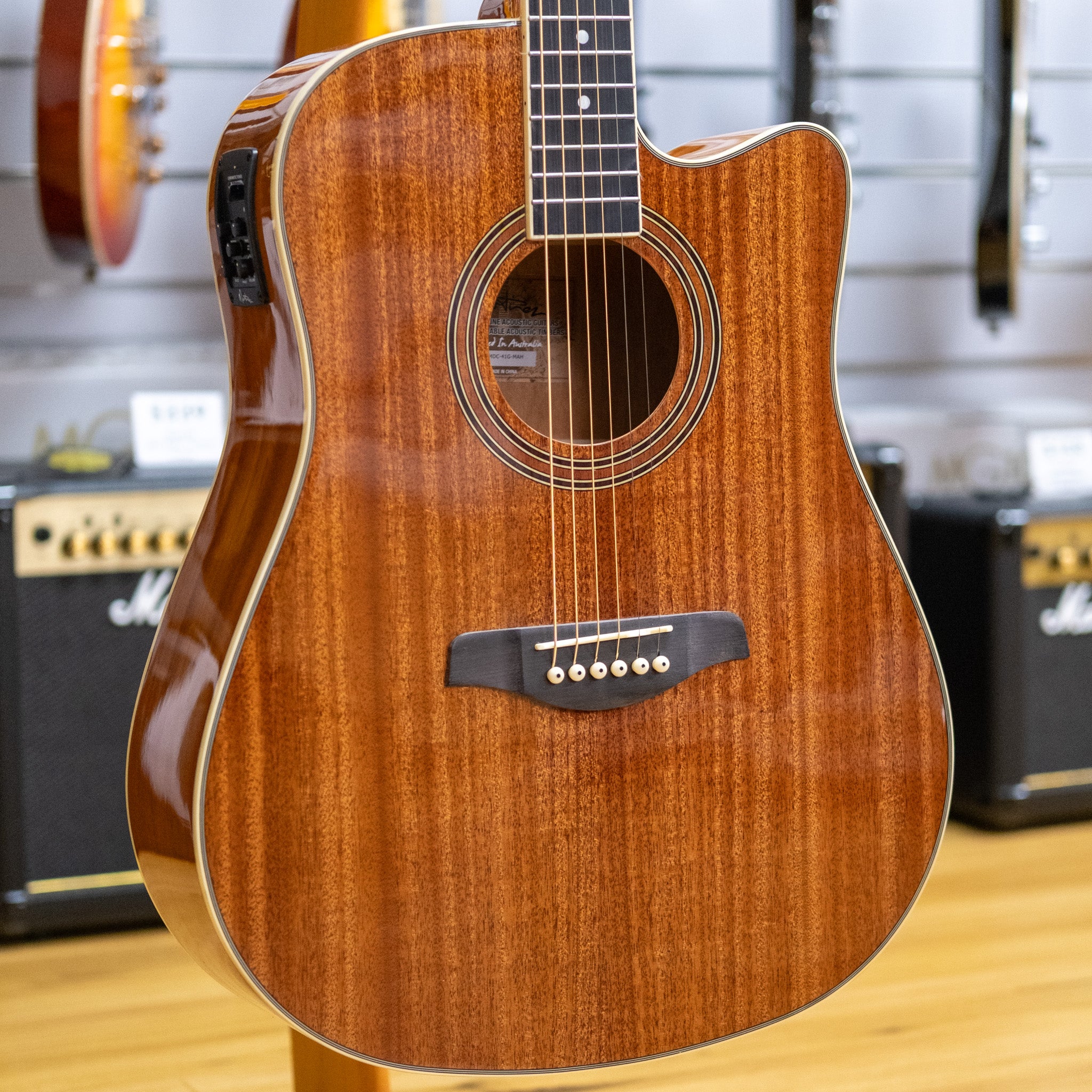 Martinez 41 Series Dreadnought Acoustic Electric Guitar (Mahogany)