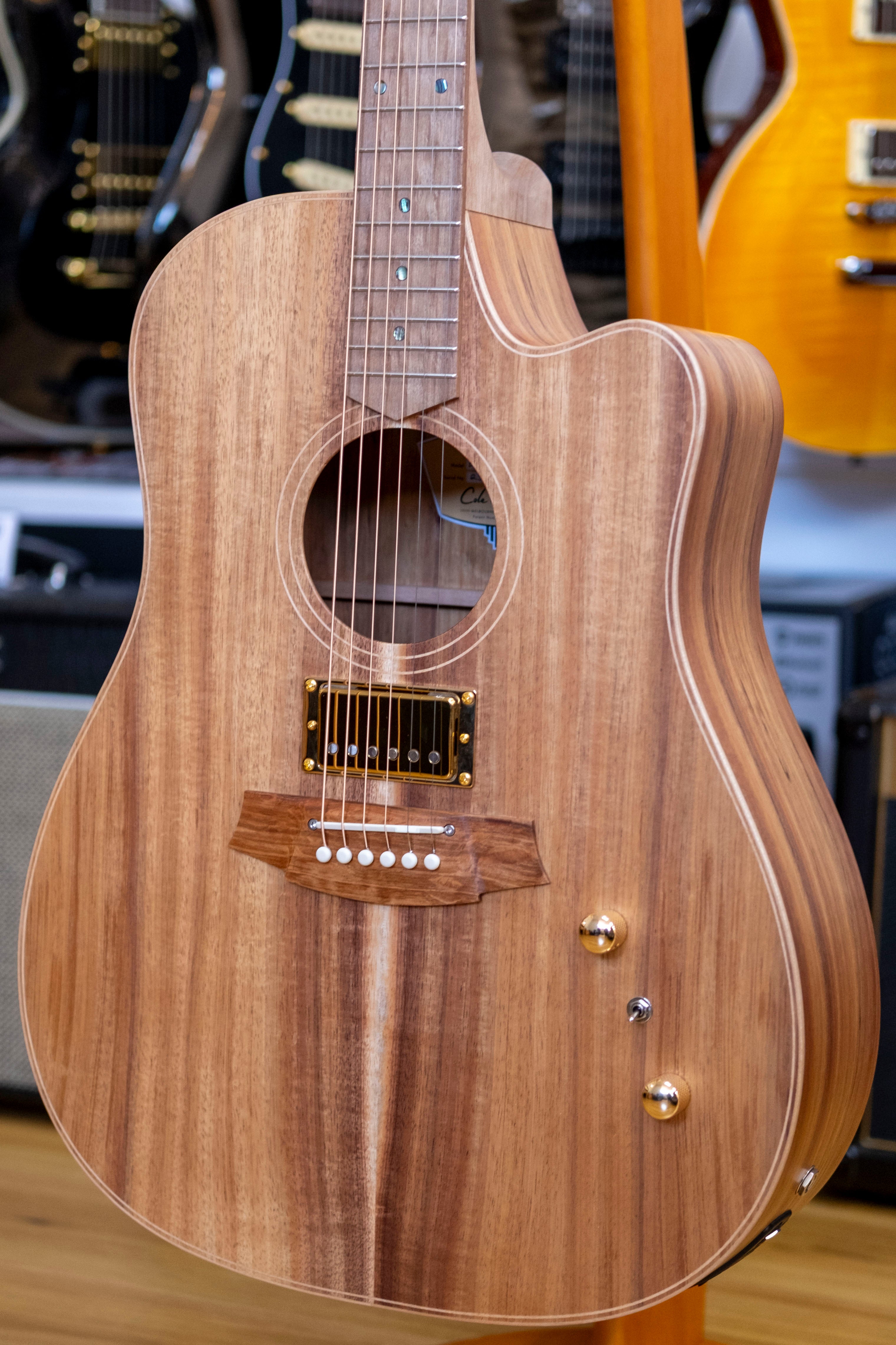 Cole Clark FL2EC Humbucker Dreadnought Acoustic Electric Guitar (Blackwood)