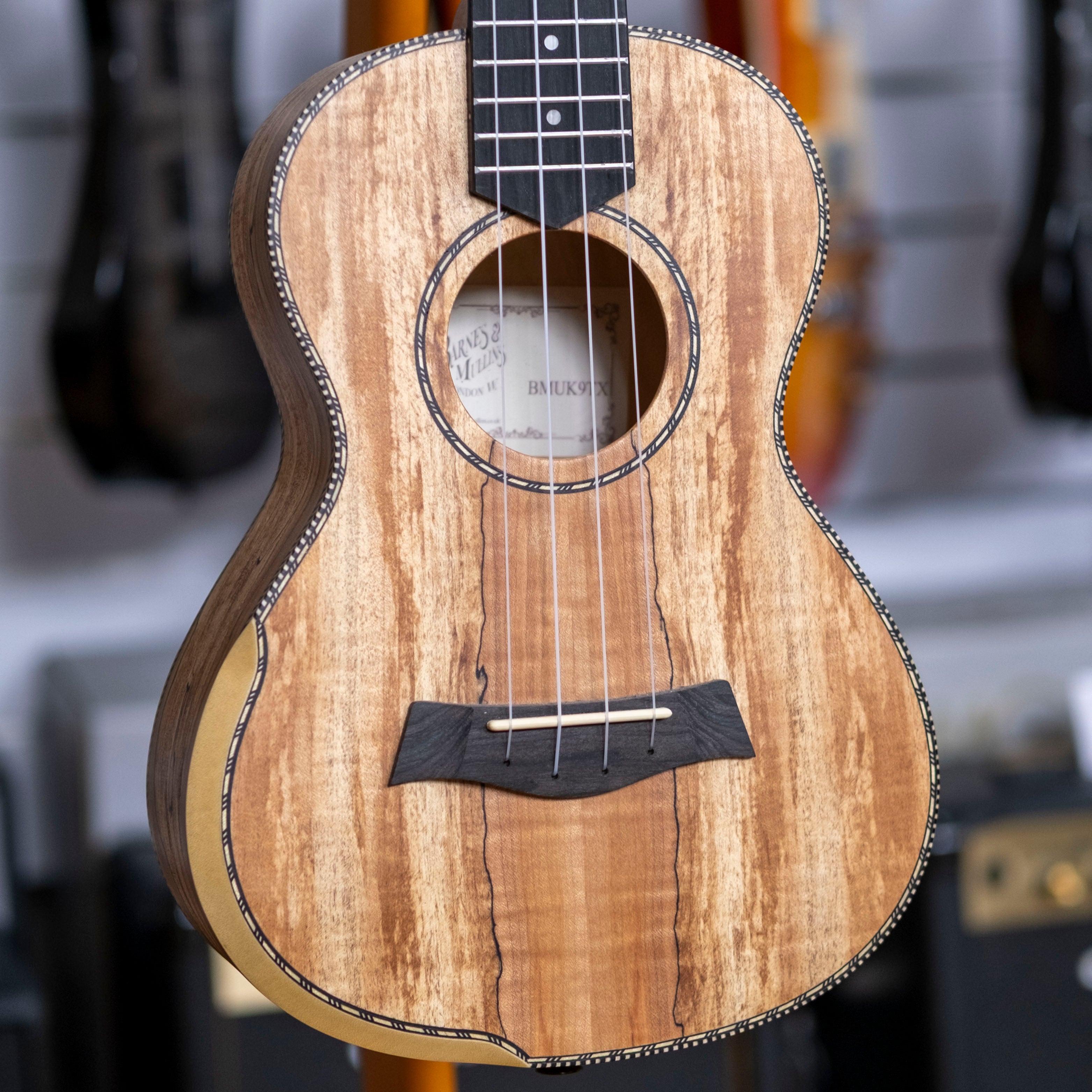 Barnes & Mullins Tenor Ukulele with Gig Bag (Spalted Maple)