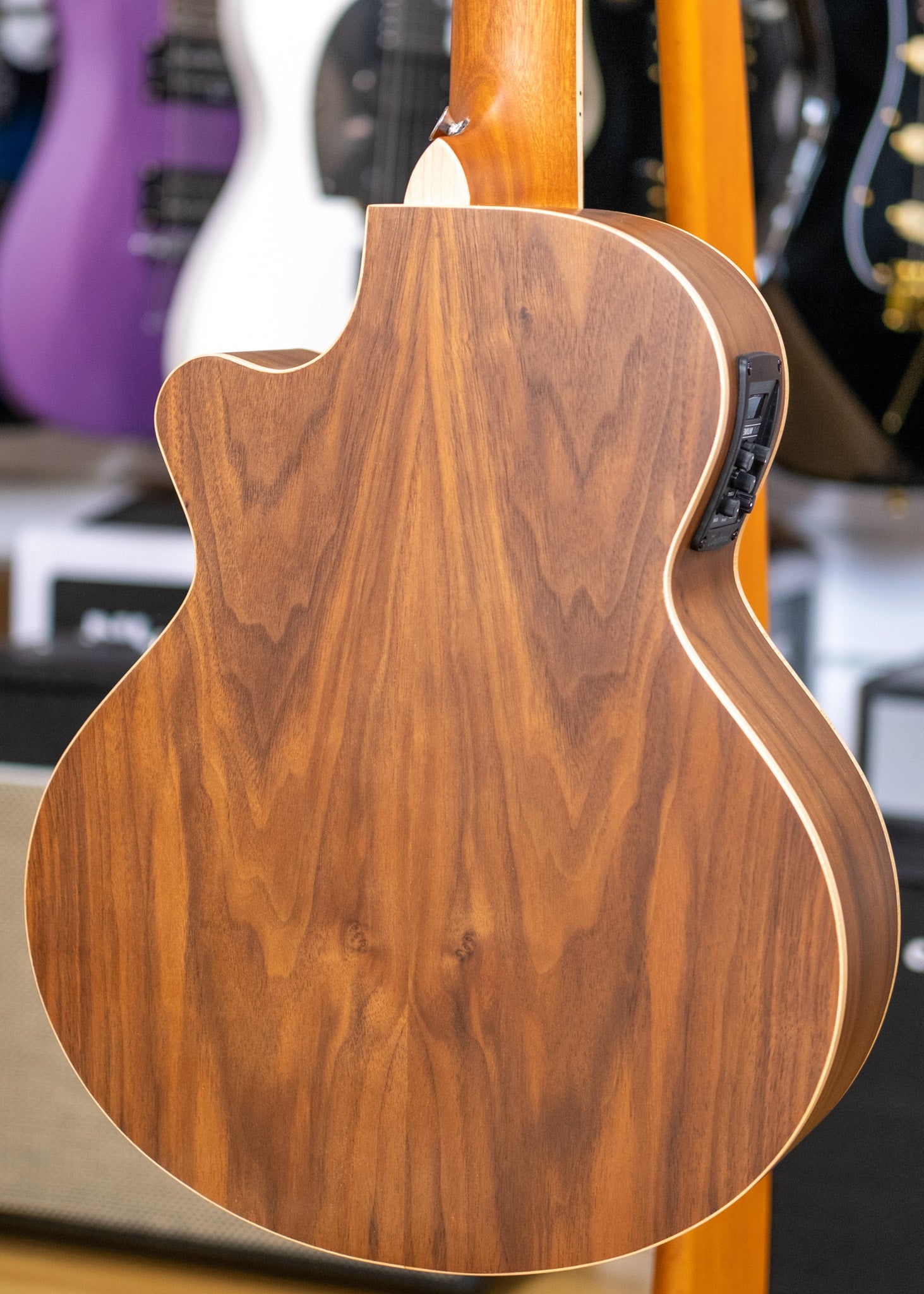 Tanglewood Reunion Pro Traveller Acoustic Electric Guitar (Figured Black Walnut)