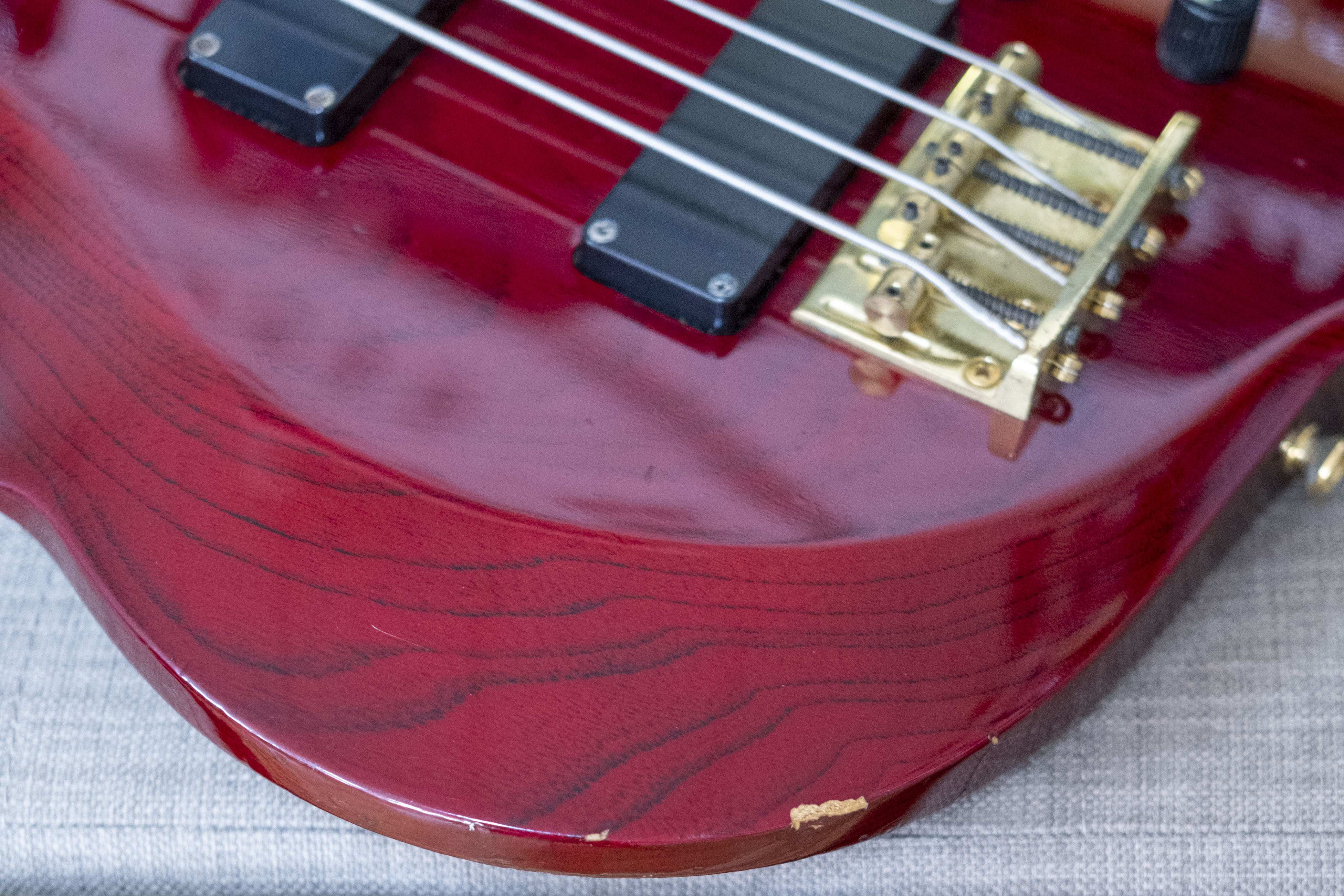 Edwards EFR-95B Bass Guitar (Transparent Red) (Pre-Owned)