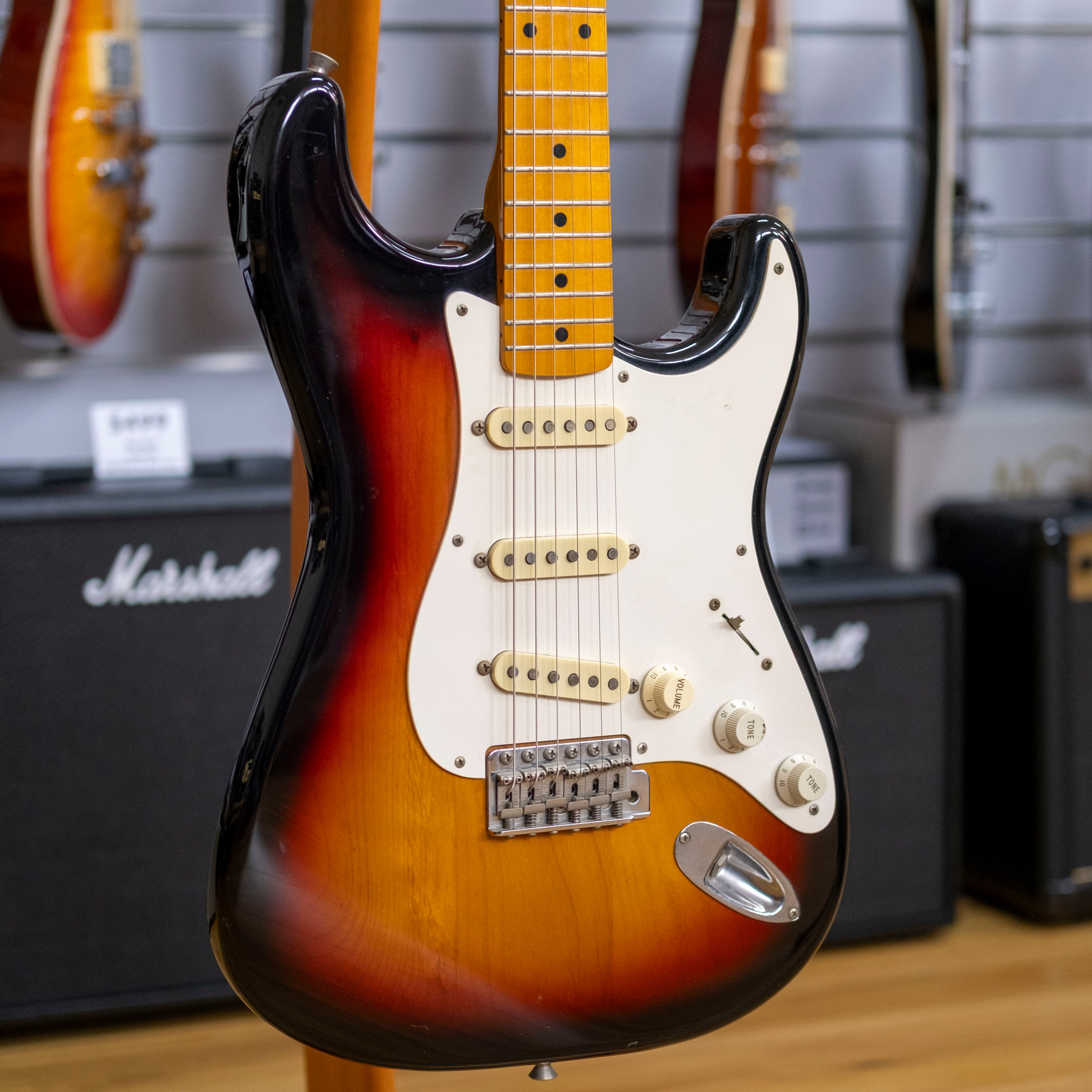 Fender ST-57 '57 Reissue Electric Guitar (3-Tone Sunburst) (Pre-Owned, 1993 MIJ)