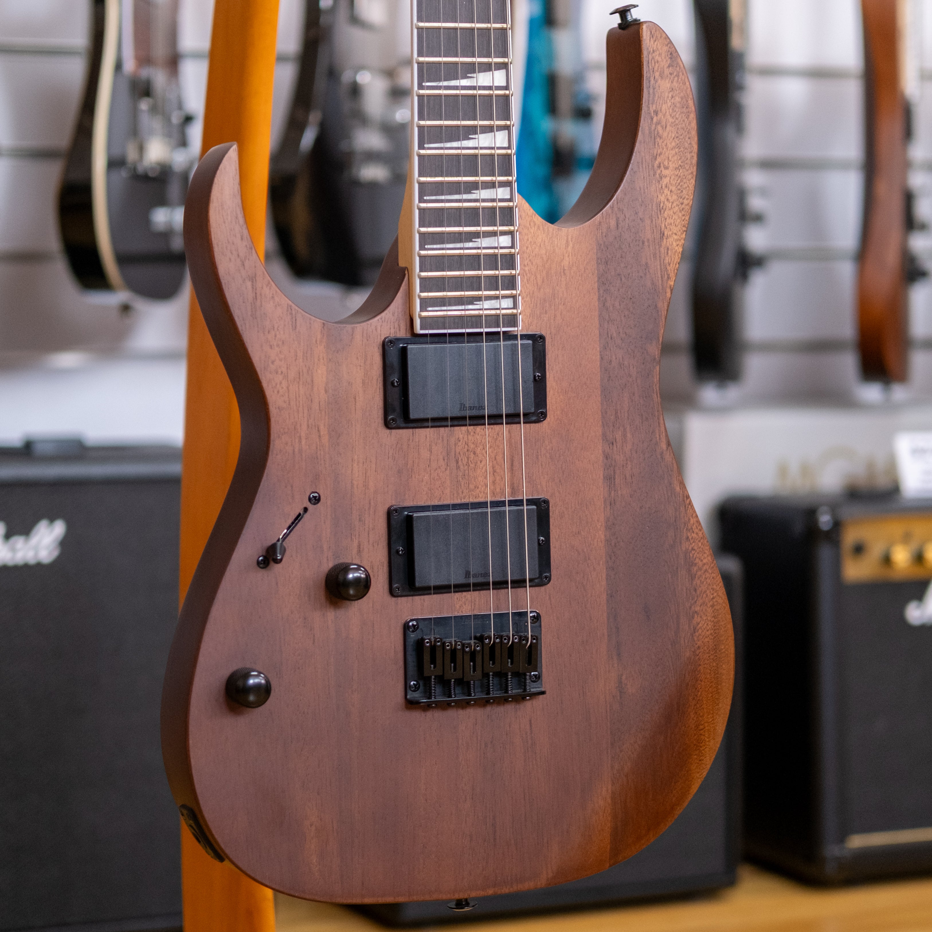 Ibanez Gio Series RG121DXL Left Handed Electric Guitar (Walnut Flat)