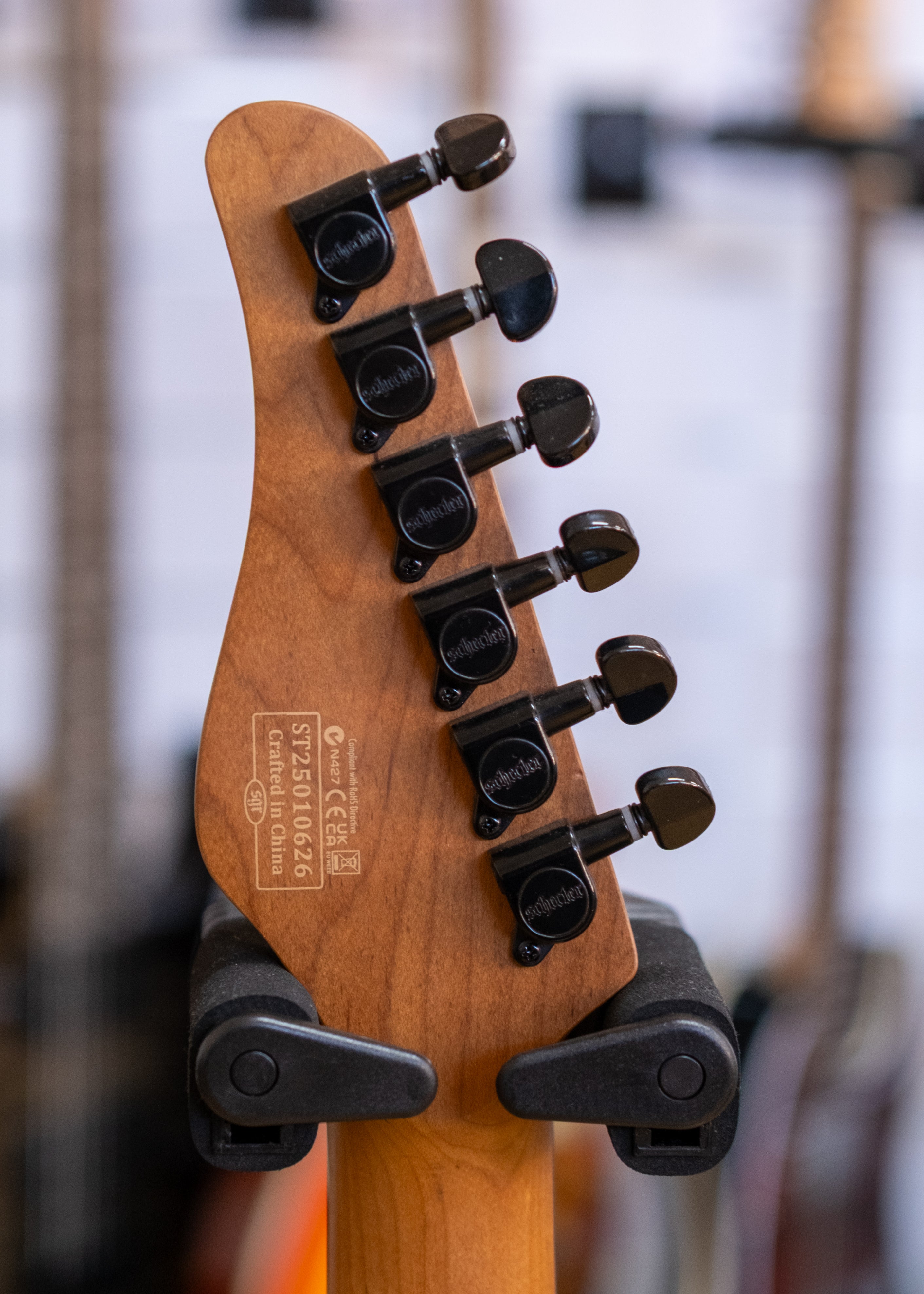 Schecter PT Standard Electric Guitar (Black Fade Burst Burl)