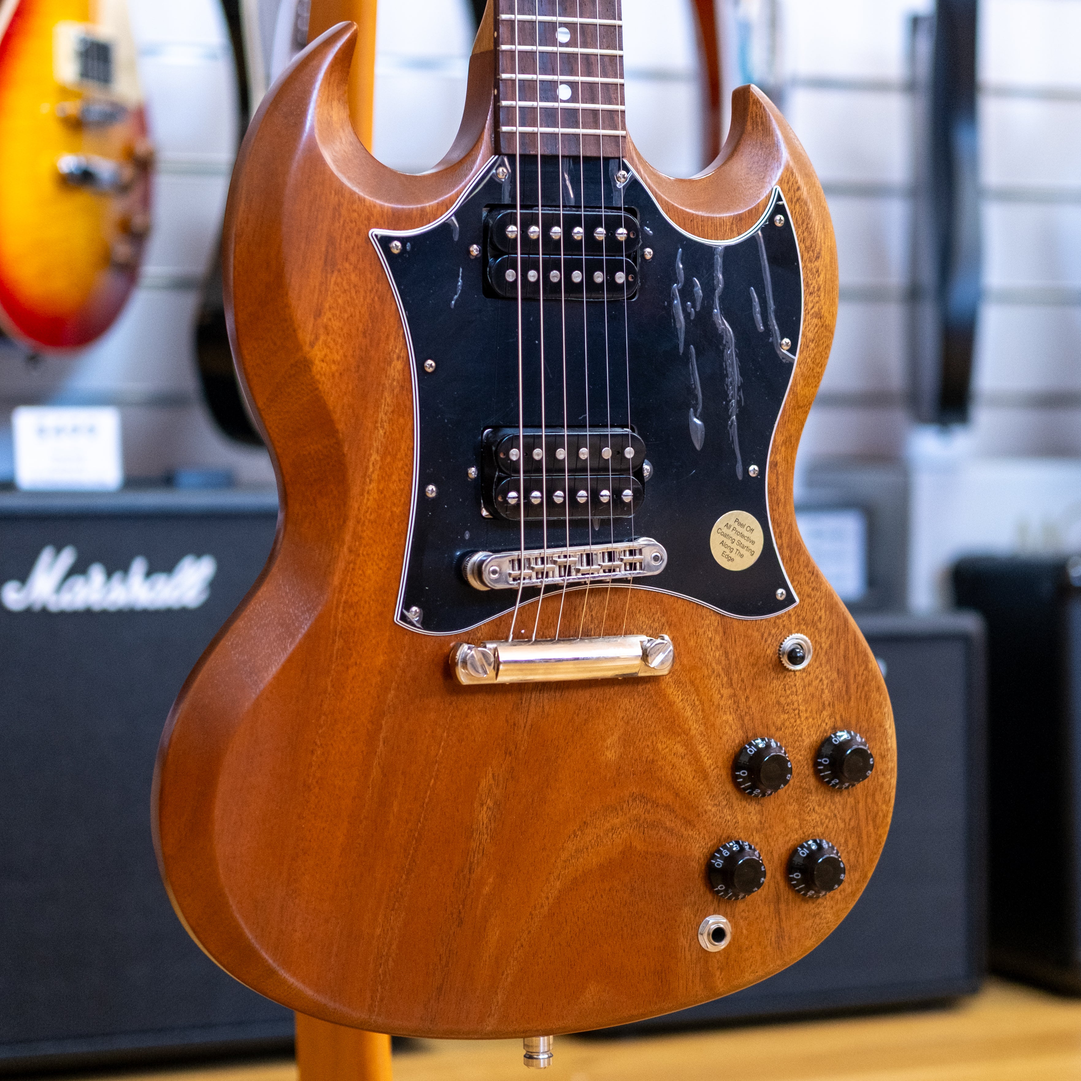 Gibson SG Tribute Electric Guitar (Natural Walnut) (Pre-Owned, 2019)