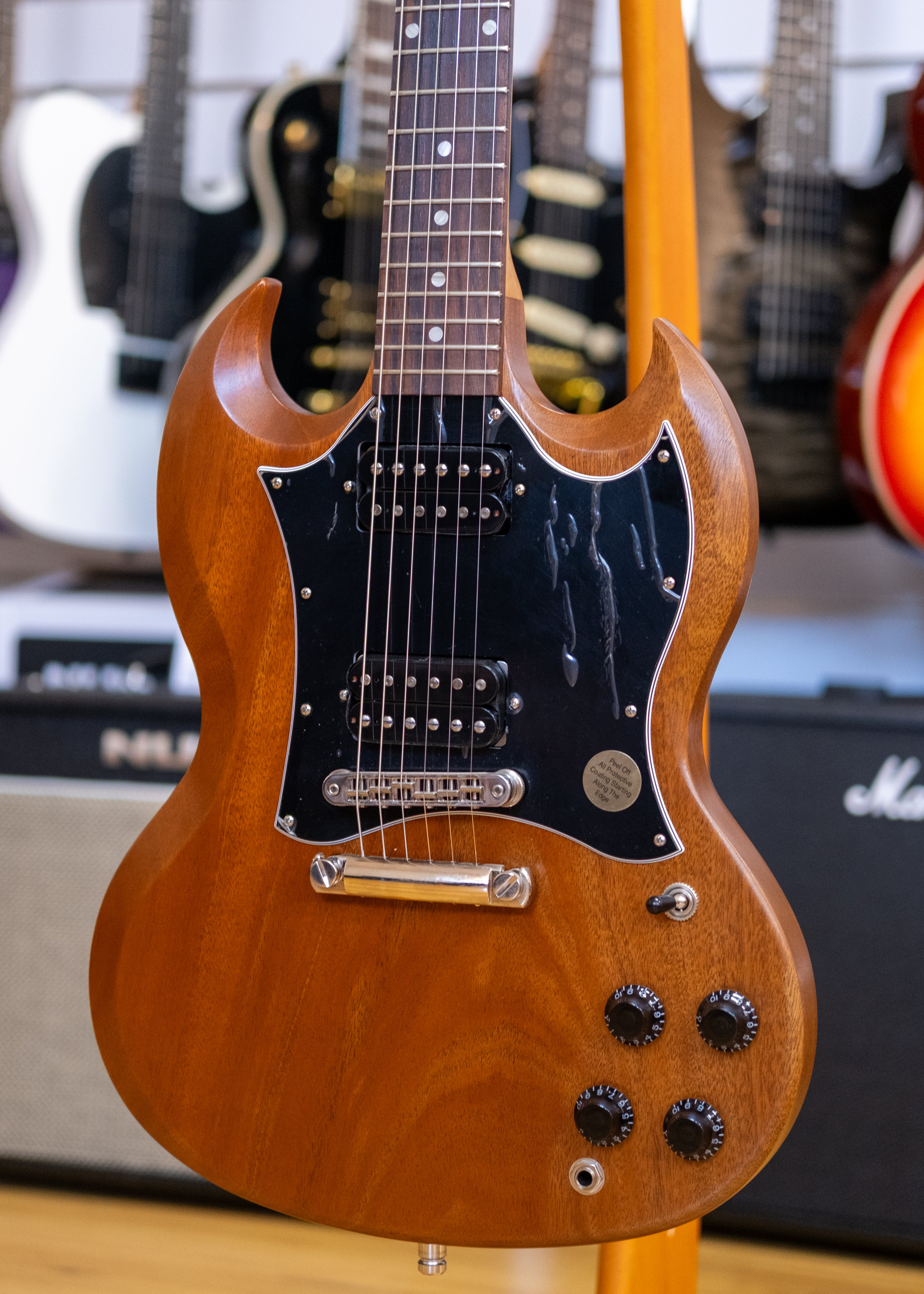 Gibson SG Tribute Electric Guitar (Natural Walnut) (Pre-Owned, 2019)