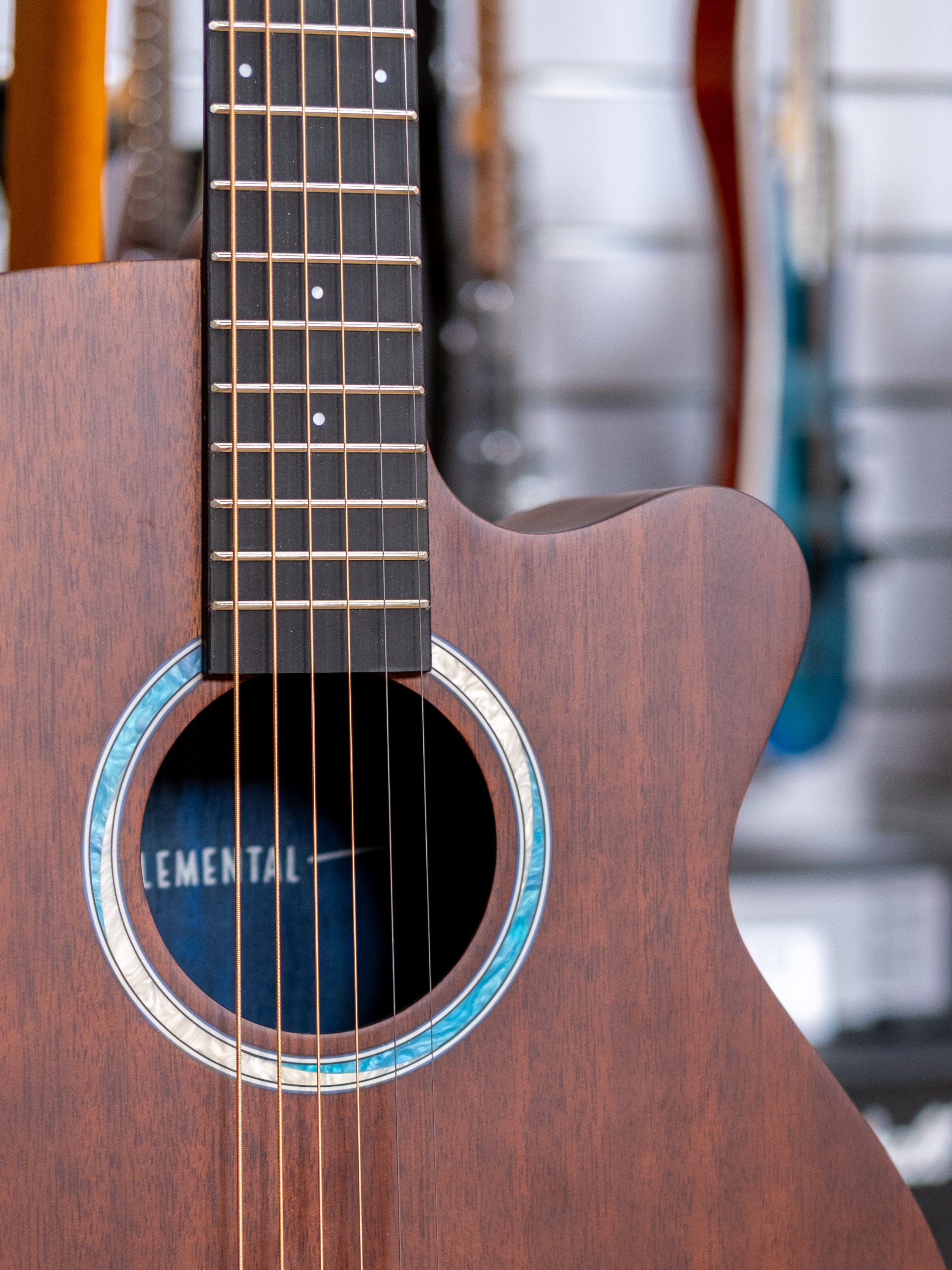 Tanglewood Elemental Superfolk Acoustic Electric Guitar (Solid Mahogany Top)