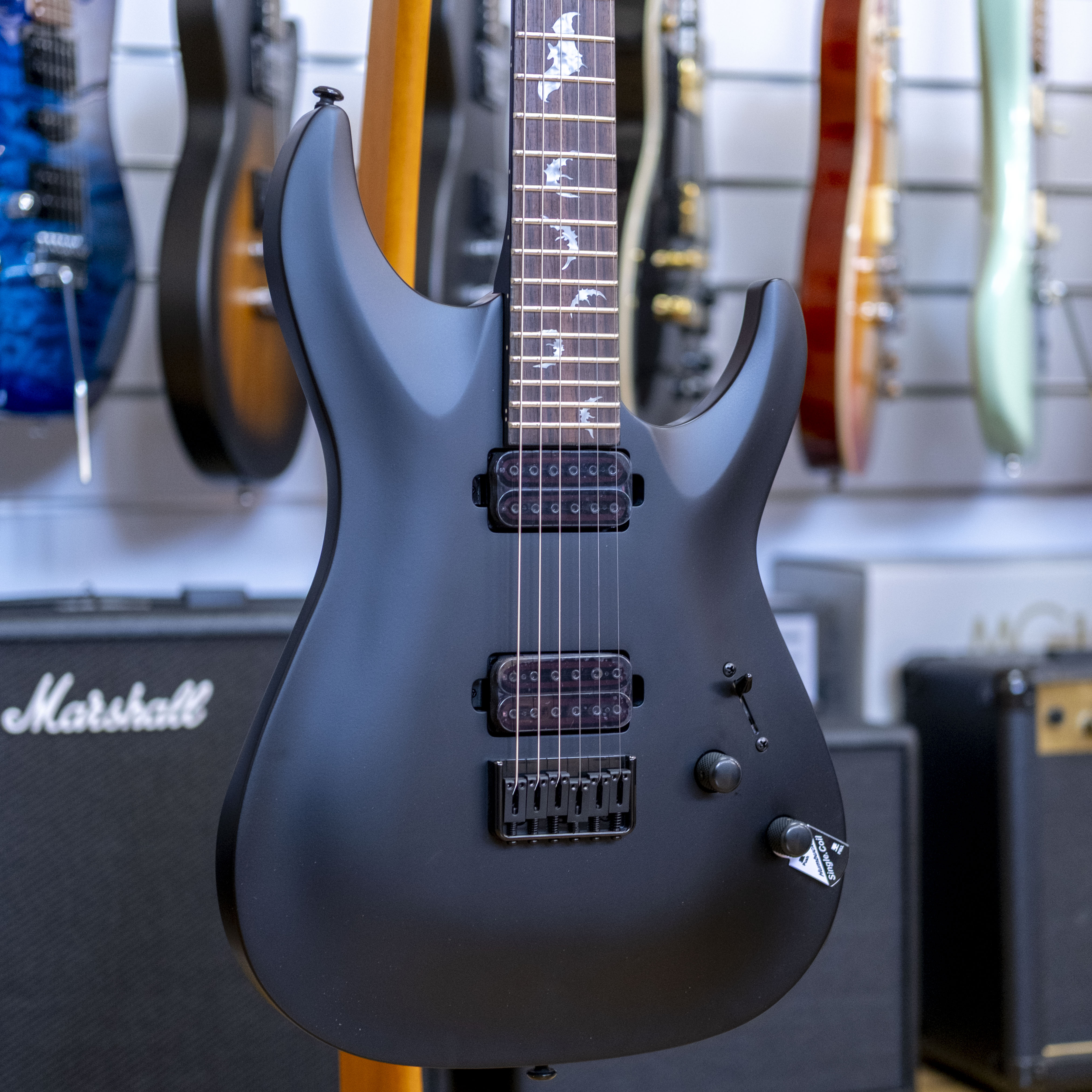 Schecter Damien 6 Electric Guitar (Satin Black)
