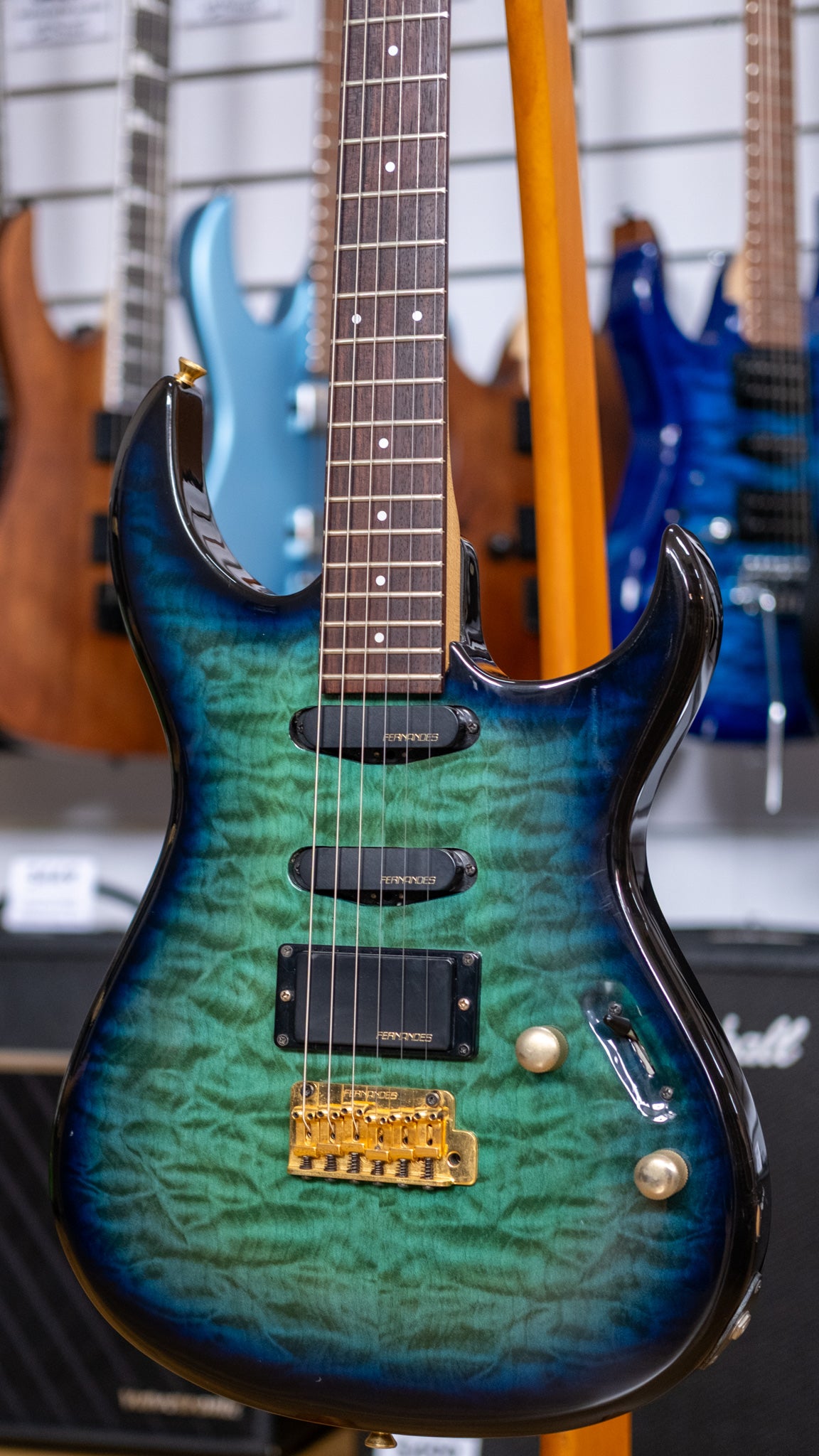 Fernandes FGZ-420 Electric Guitar (Blue Burst) (Pre-Owned, 1990's MIJ)