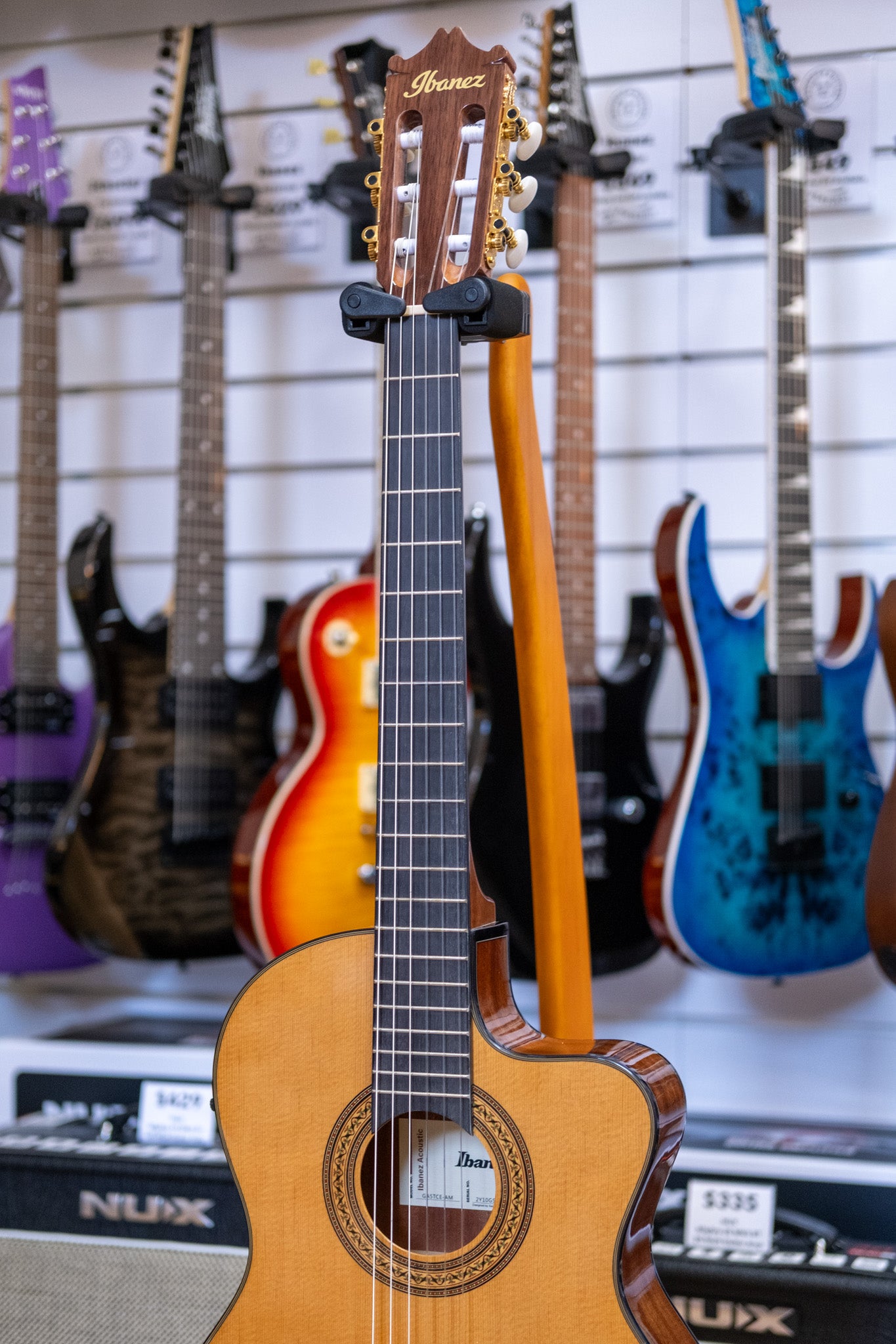 Ibanez GA5TCE Thinline Electric Classical Guitar (Amber High Gloss)