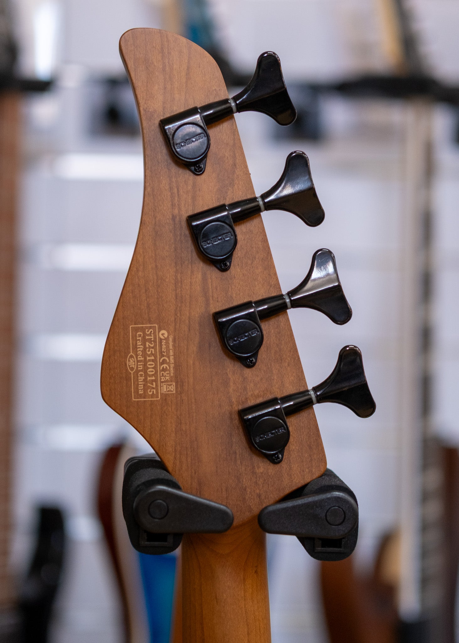 Schecter C-4 Standard Bass Guitar (Tobacco Burl)