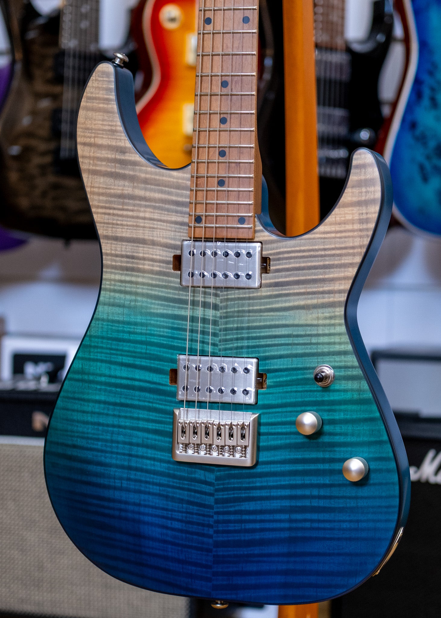 Schecter C-1 Standard Plus Electric Guitar (Blue Fade)