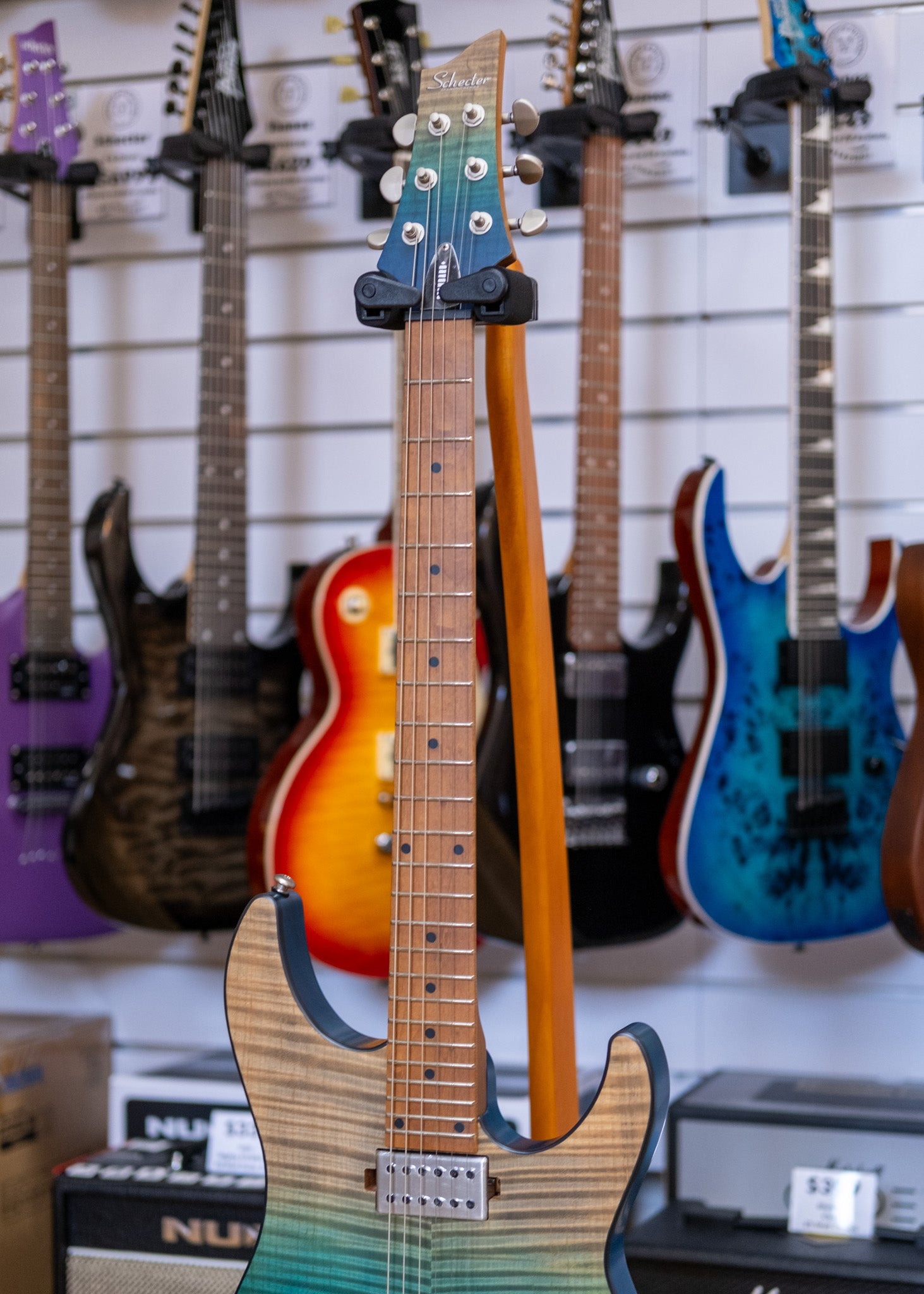 Schecter C-1 Standard Plus Electric Guitar (Blue Fade)