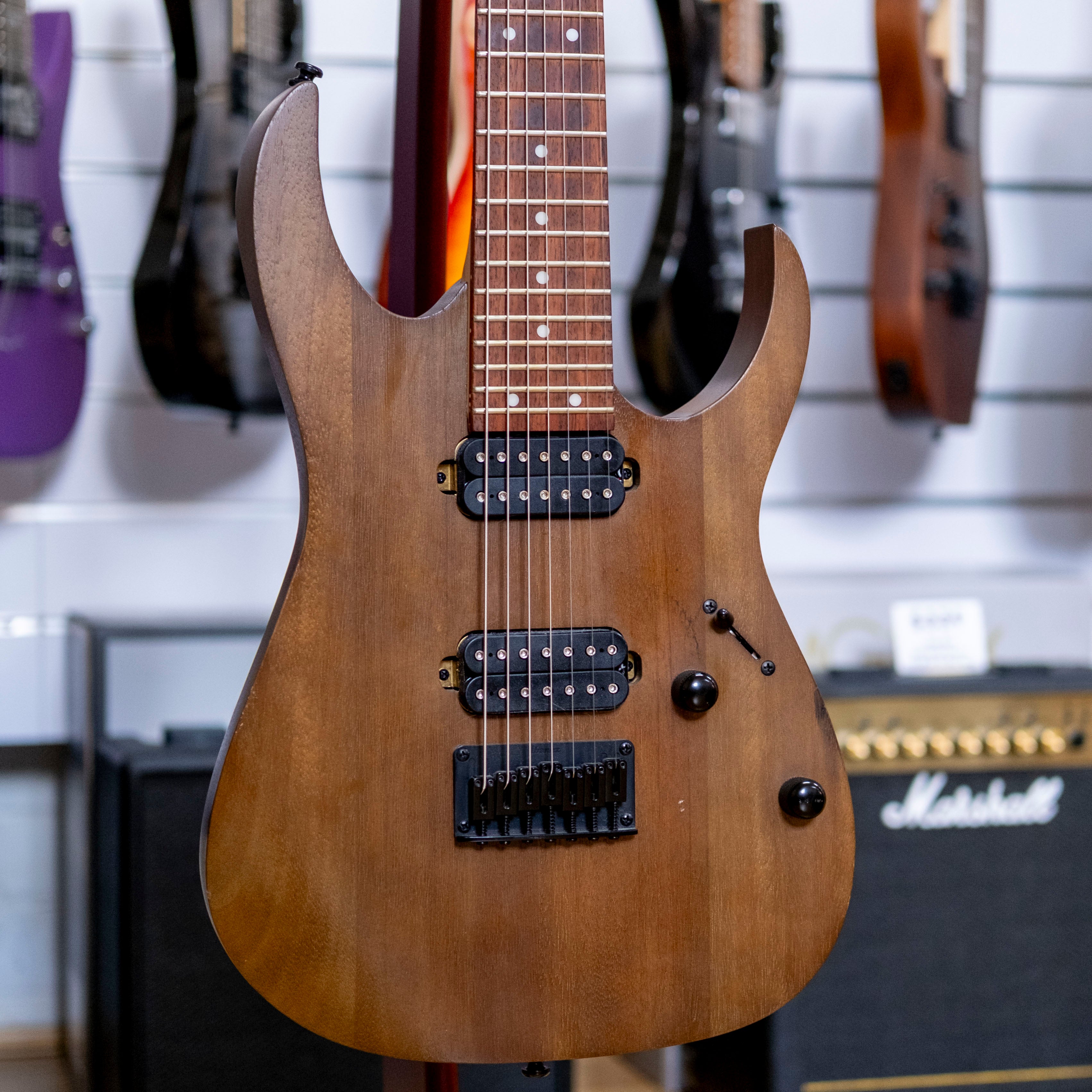 Ibanez RG7421 7-String Electric Guitar (Walnut Flat) (Pre-Owned, 2020)
