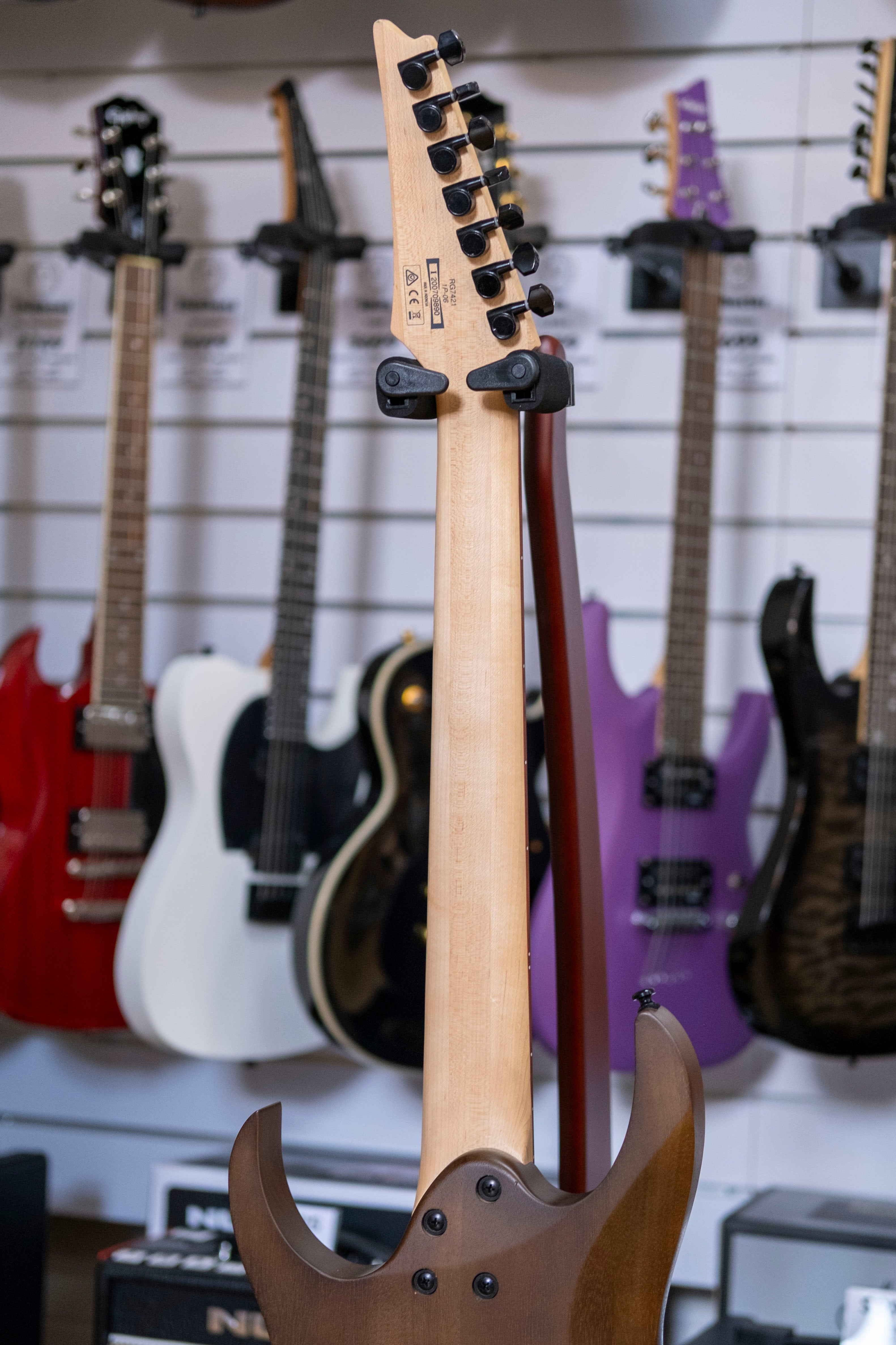 Ibanez RG7421 7-String Electric Guitar (Walnut Flat) (Pre-Owned, 2020)