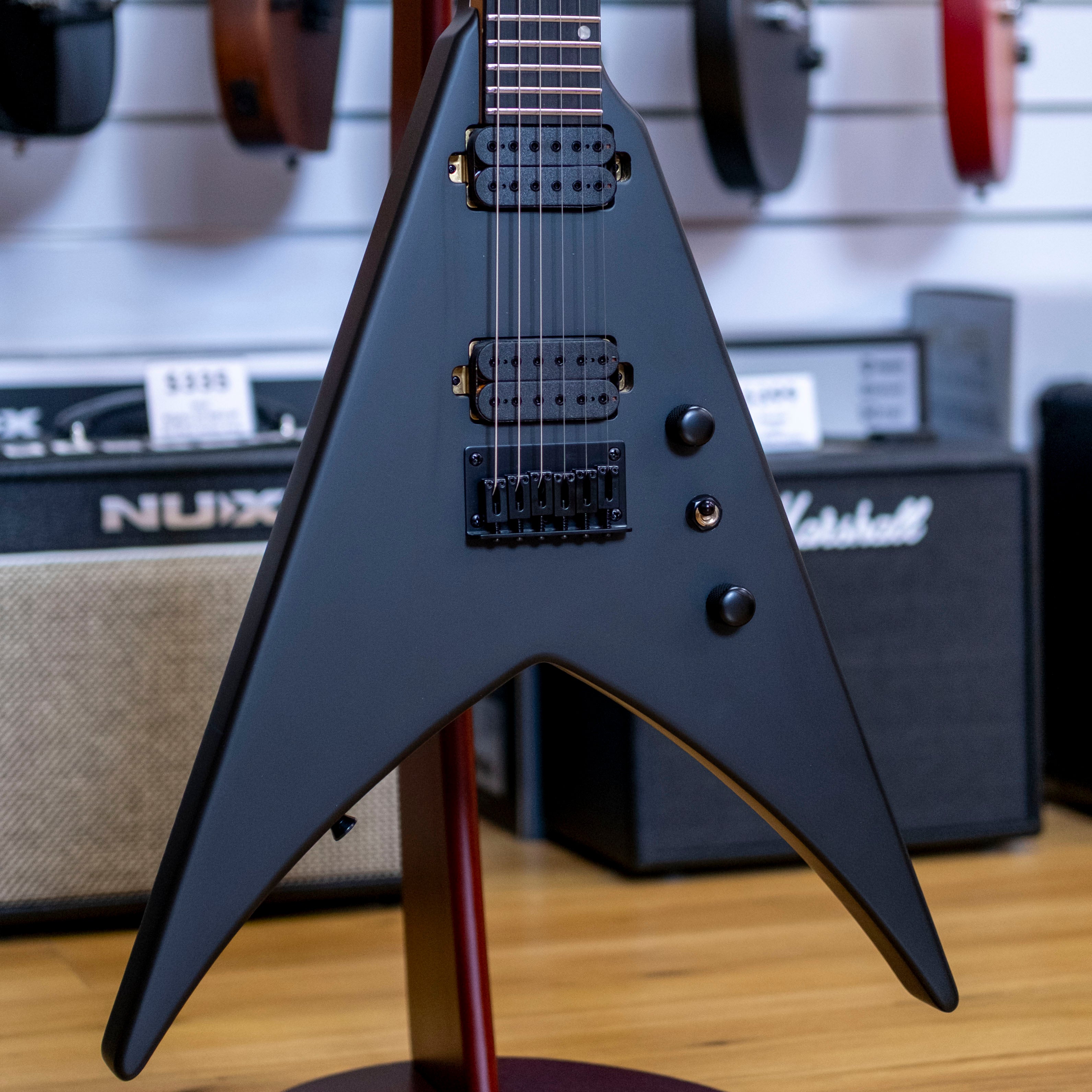 Spira V-400 Electric Guitar (Satin Black)