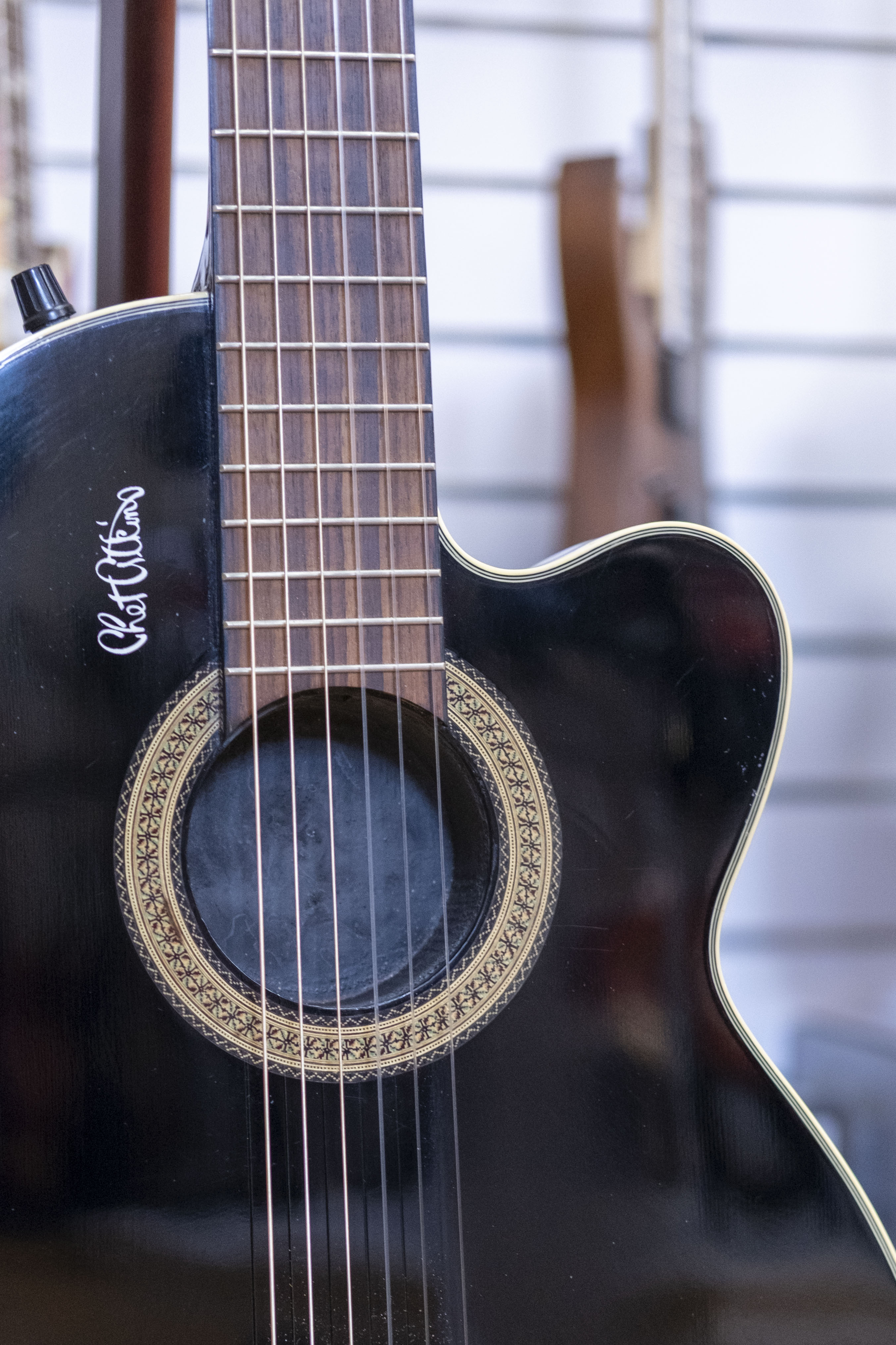 Epiphone Chet Atkins Electric Nylon String Classical Guitar (Black) (Pre-Owned, 2003)