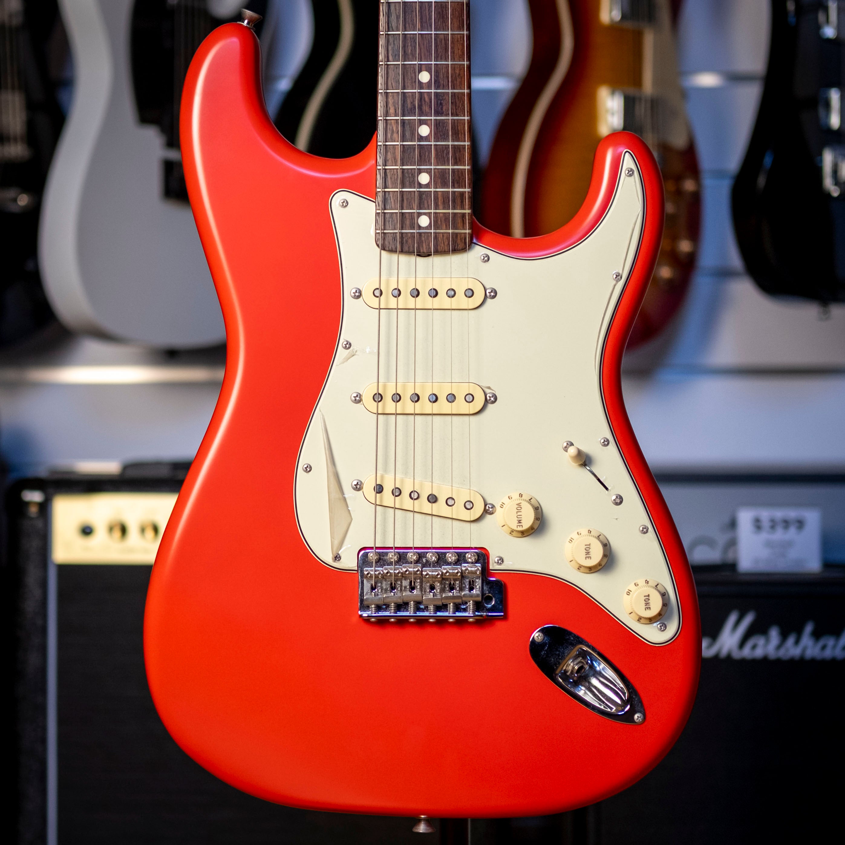 Fender Souichiro Yamauchi Stratocaster Electric Guitar (Satin Fiesta Red) (Pre-Owned, MIJ 2023)