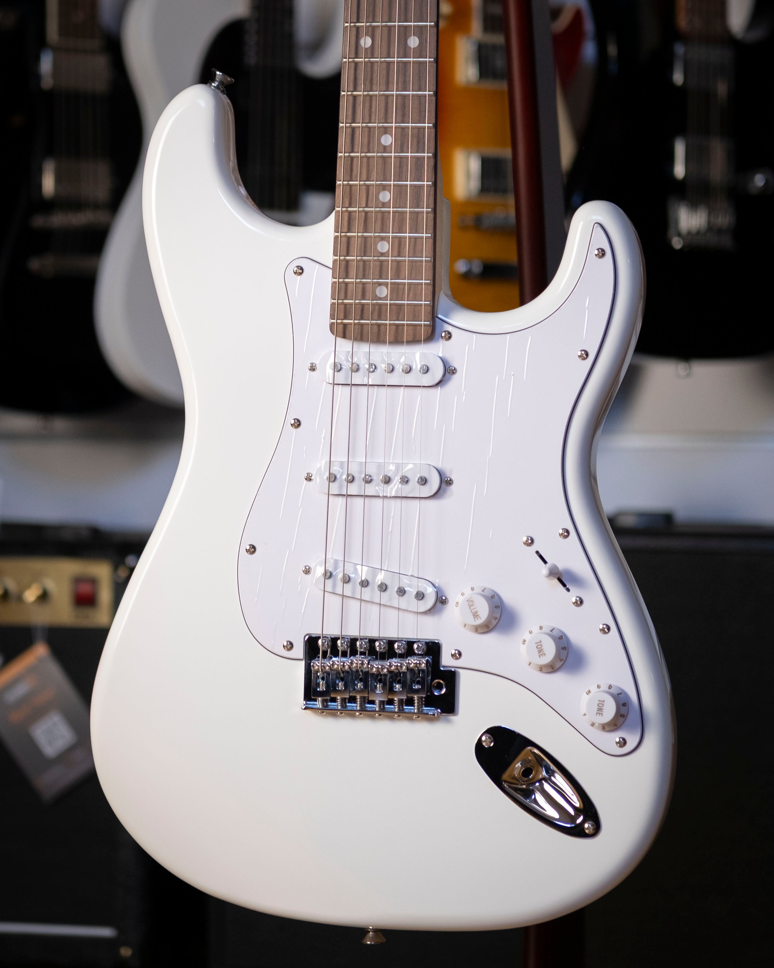 SX Standard Series Electric Guitar Pack with Amp (White)