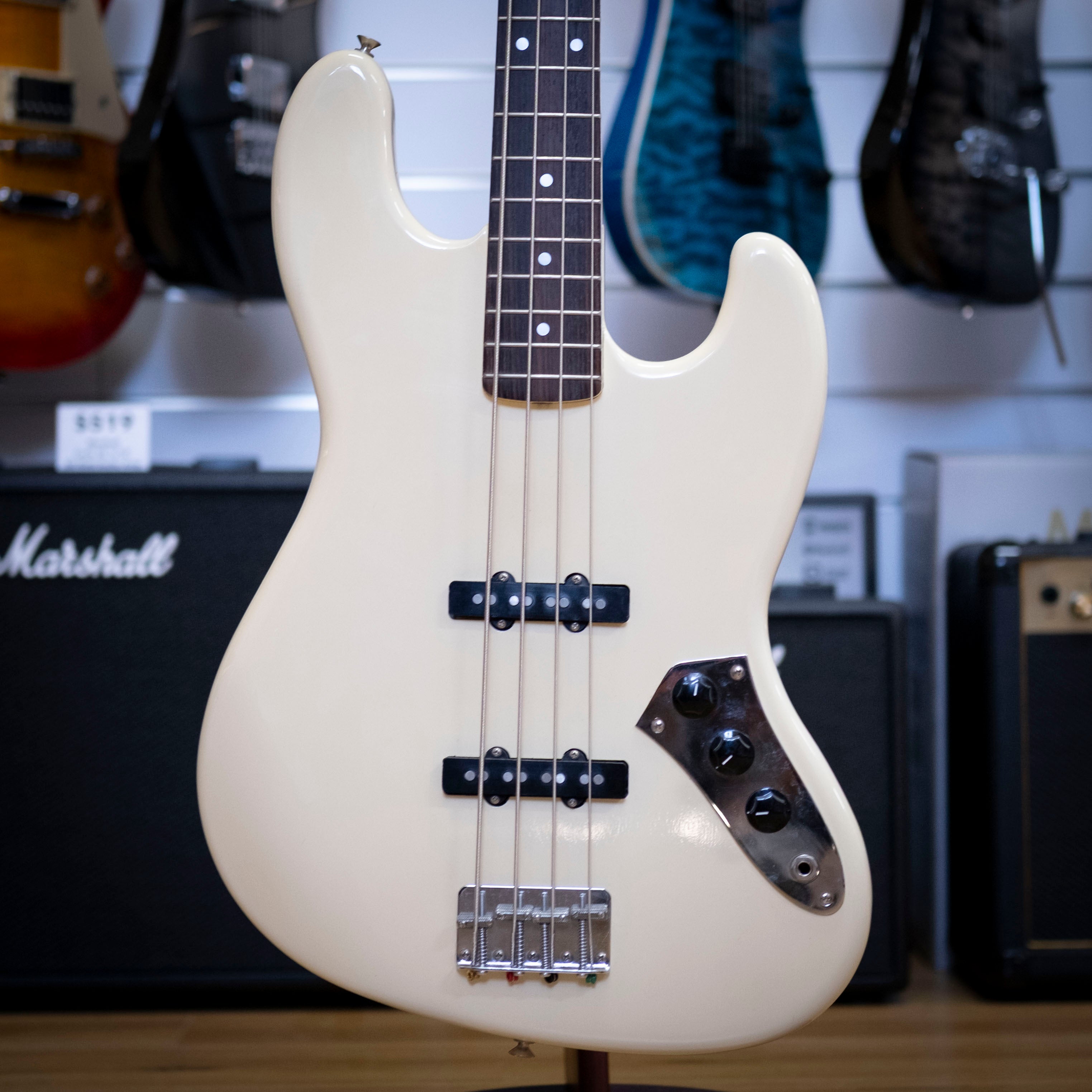 Tokai JB-45 Jazz Bass Guitar (Olympic White) (Pre-Owned, 1988 MIJ)