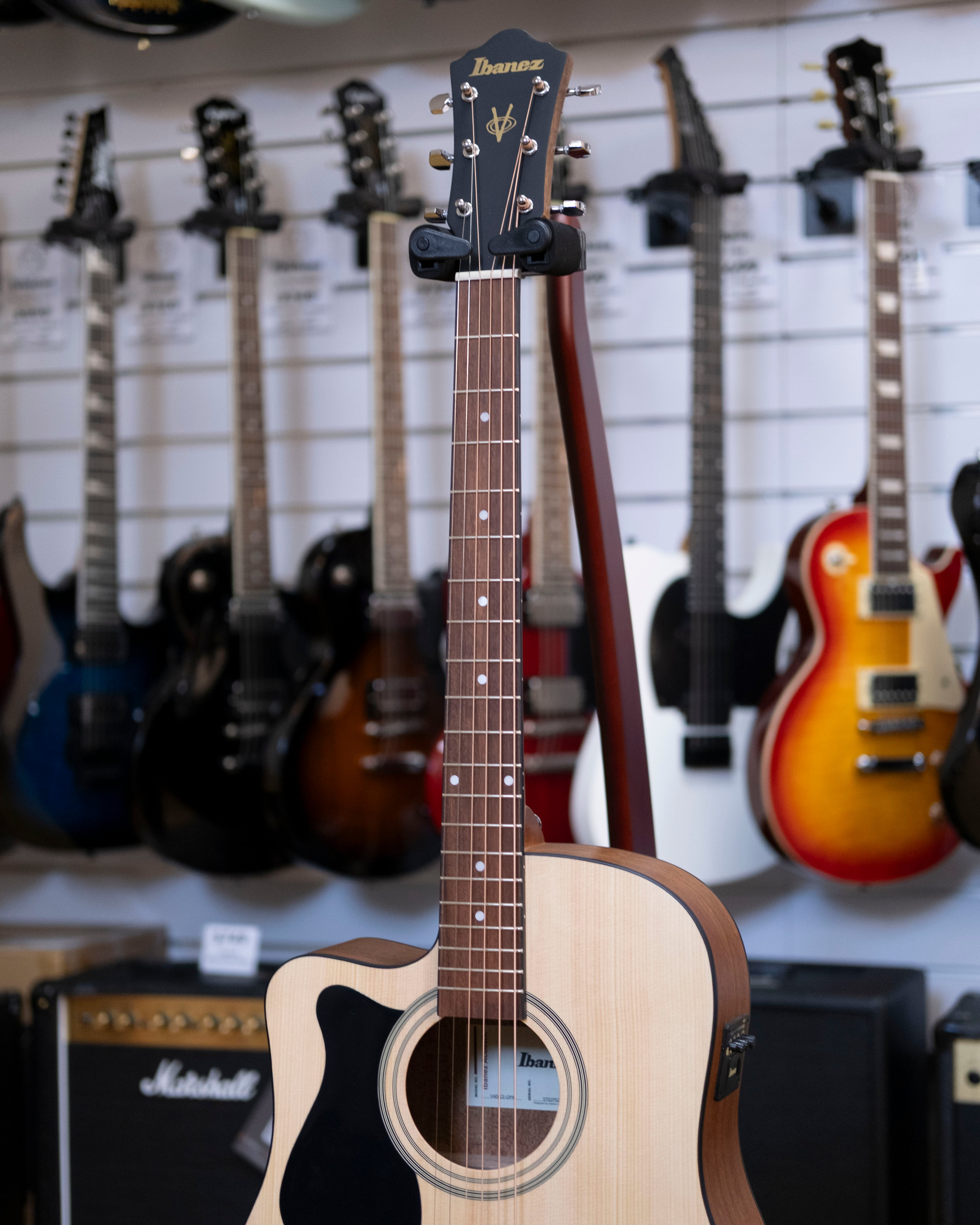 Ibanez V40LCE V Series Left Handed Dreadnought Acoustic Electric Guitar (Open Pore Natural)
