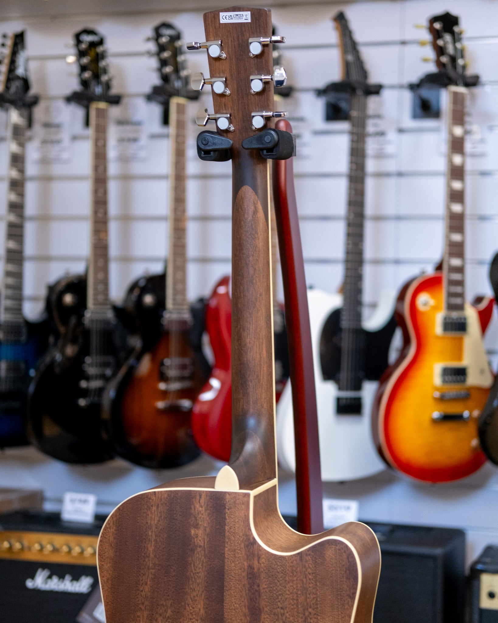 Cort AD880CE Left Handed Dreadnought Acoustic Electric Guitar (Natural Satin)