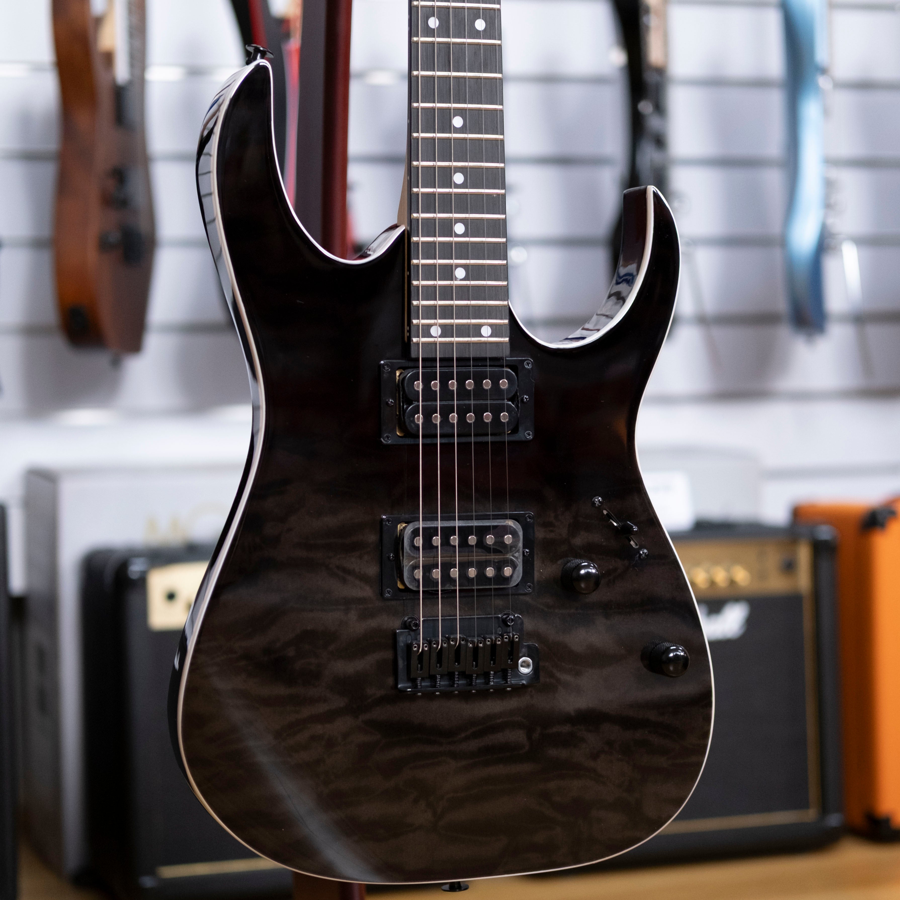 Ibanez GRG120QASP-BKG Gio Series Electric Guitar (Black Gradation)