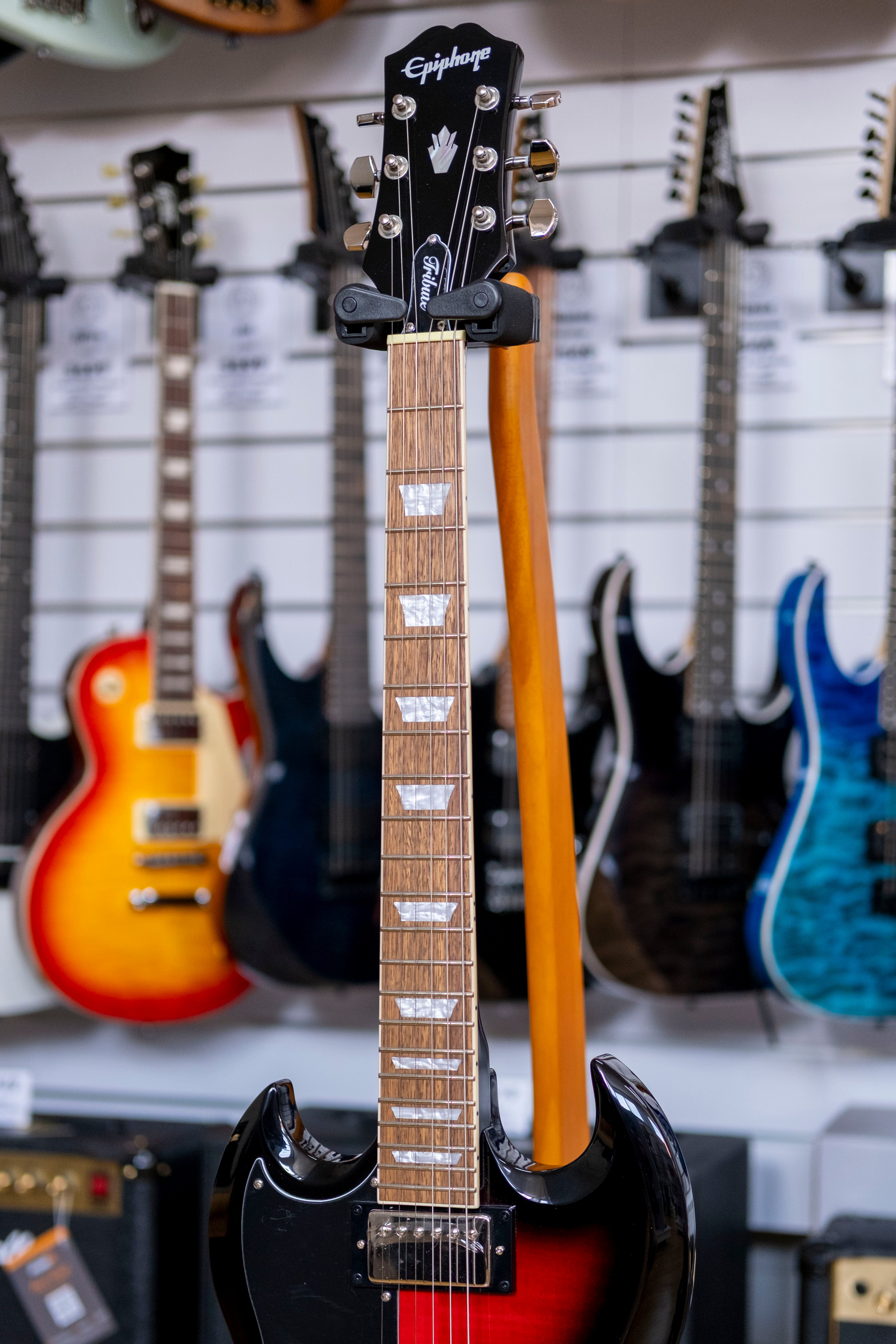 Epiphone SG Tribute Left Handed Electric Guitar (Cherry Burst)