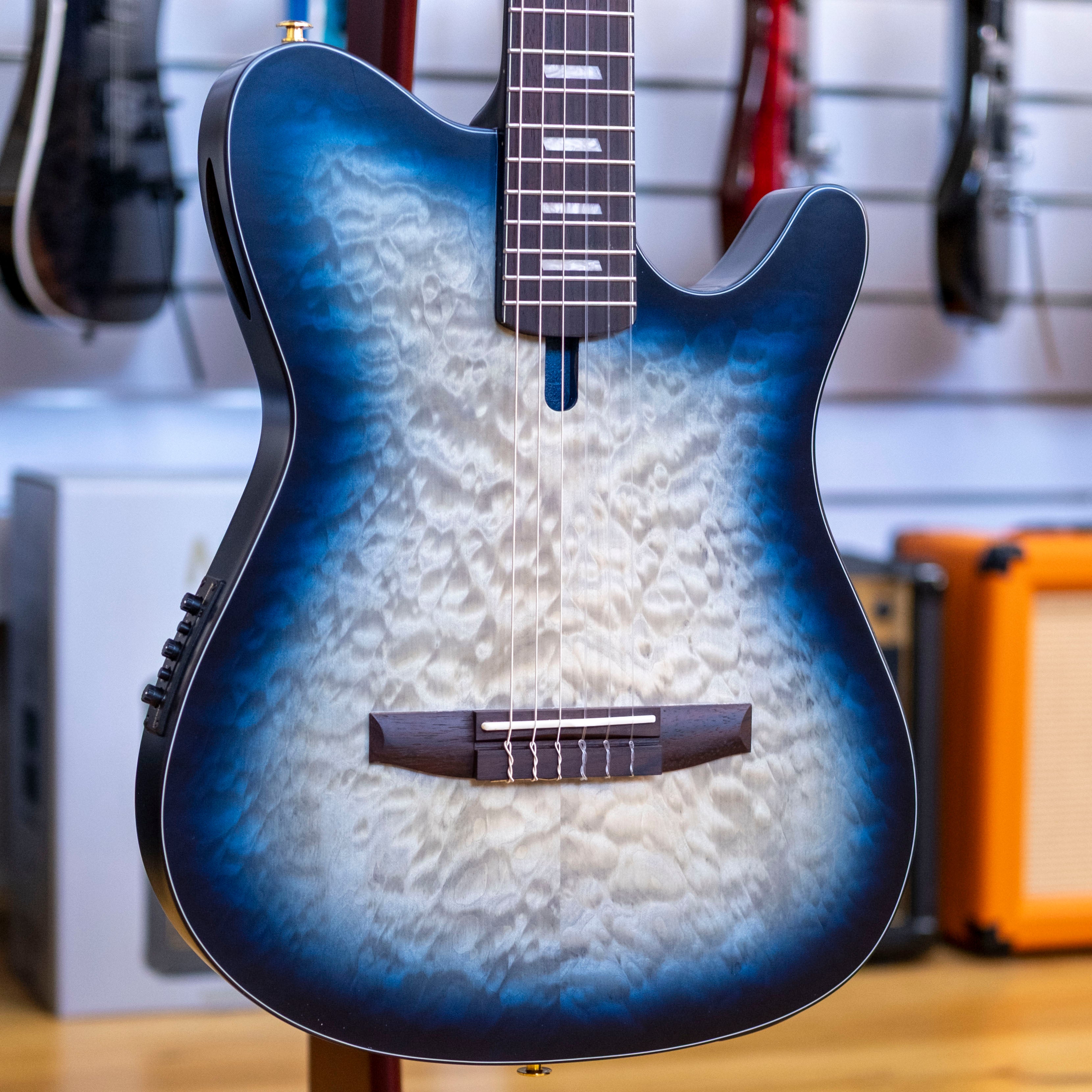 Ibanez FRH20QMN Nylon String Classical Guitar (Cosmic Blue Starburst)