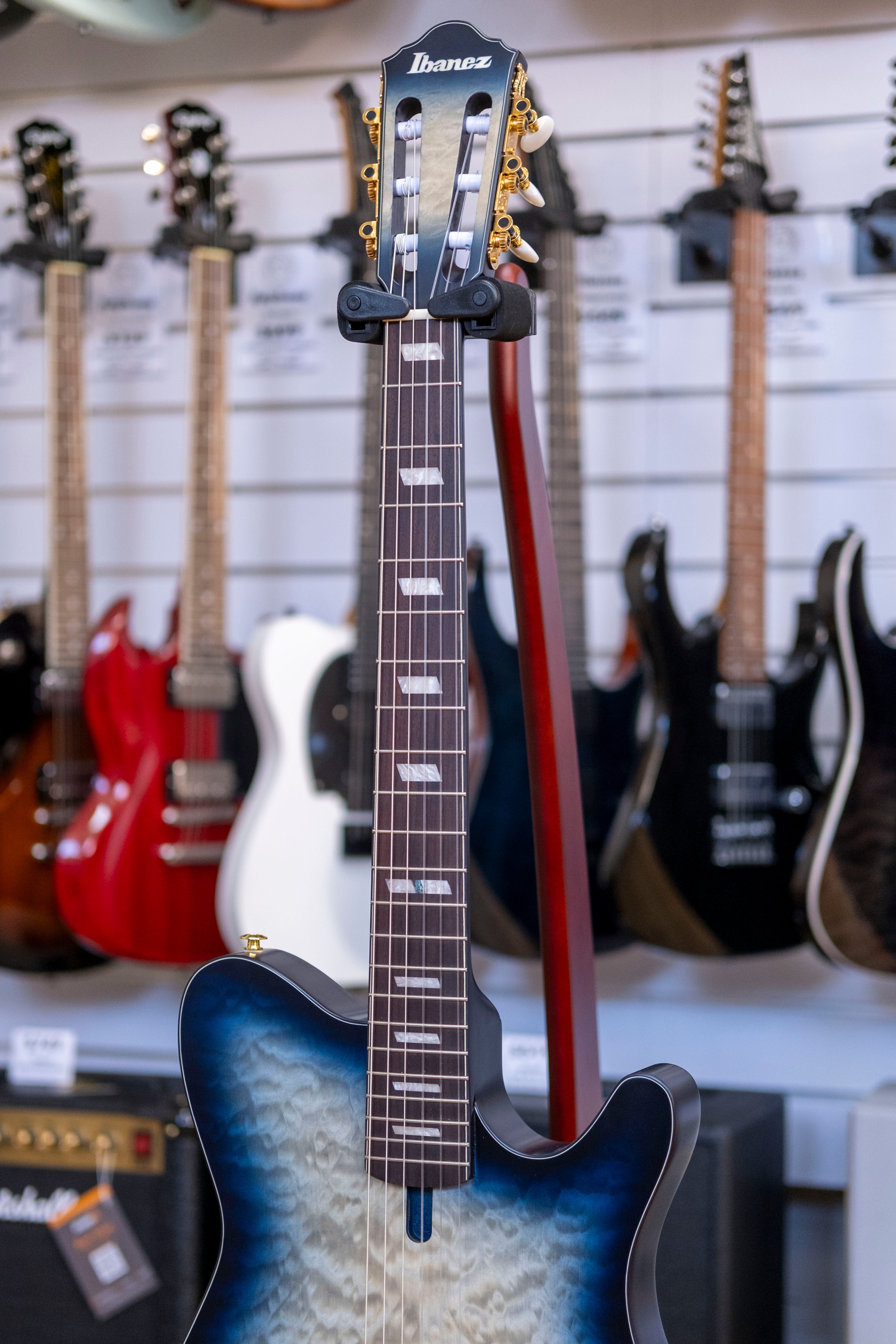 Ibanez FRH20QMN Nylon String Classical Guitar (Cosmic Blue Starburst)