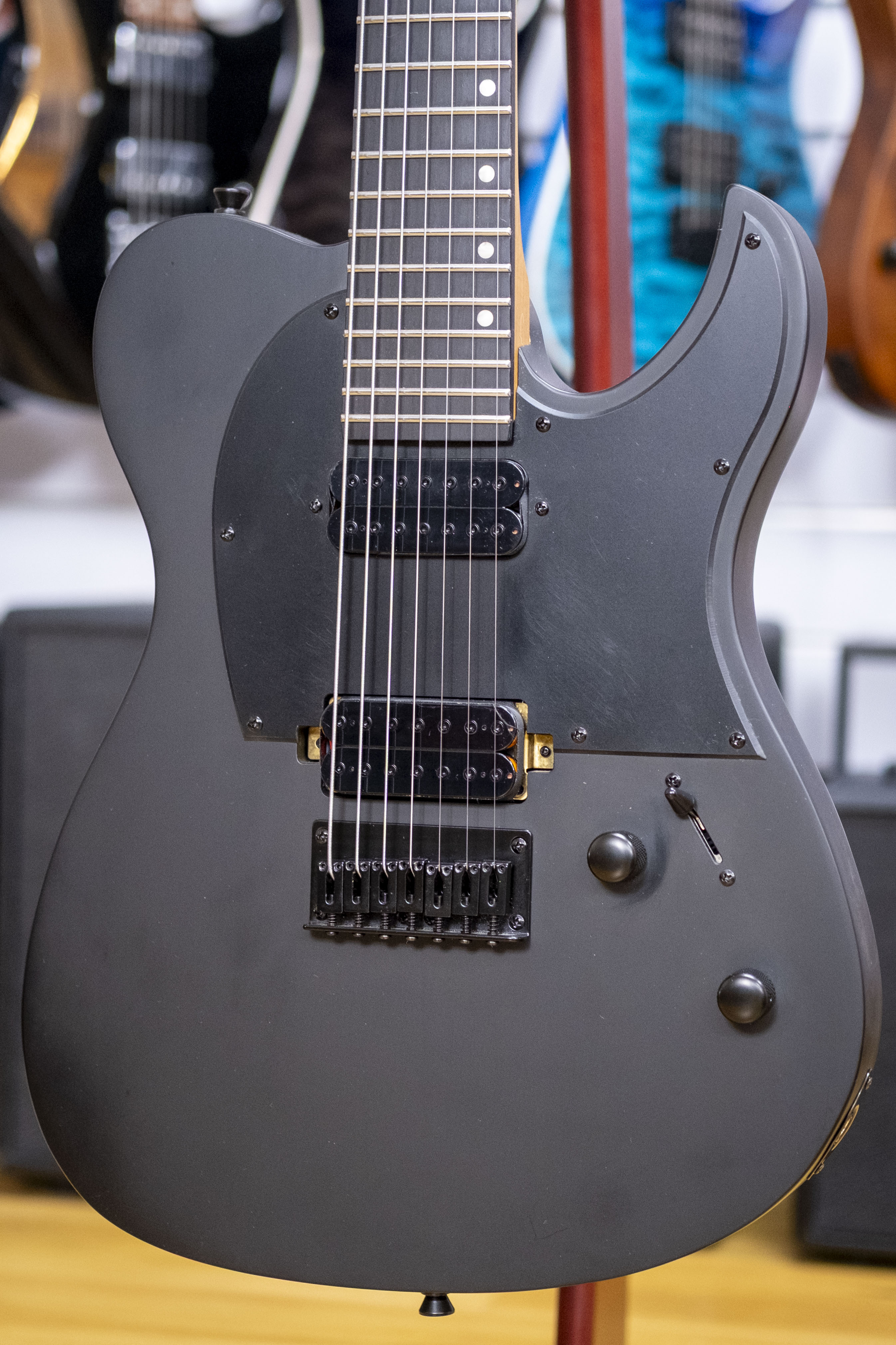 Spira T-407 7-String Electric Guitar (Satin Black) (Pre-Owned)